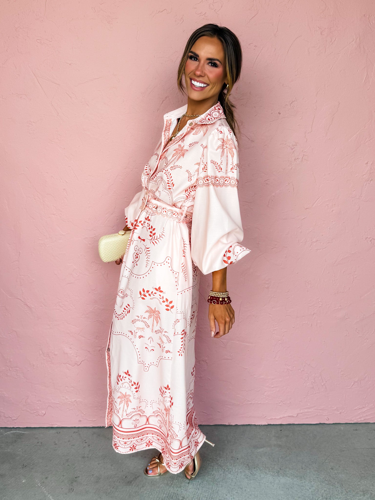 Take Another Look Puff Sleeve Shirt Dress
