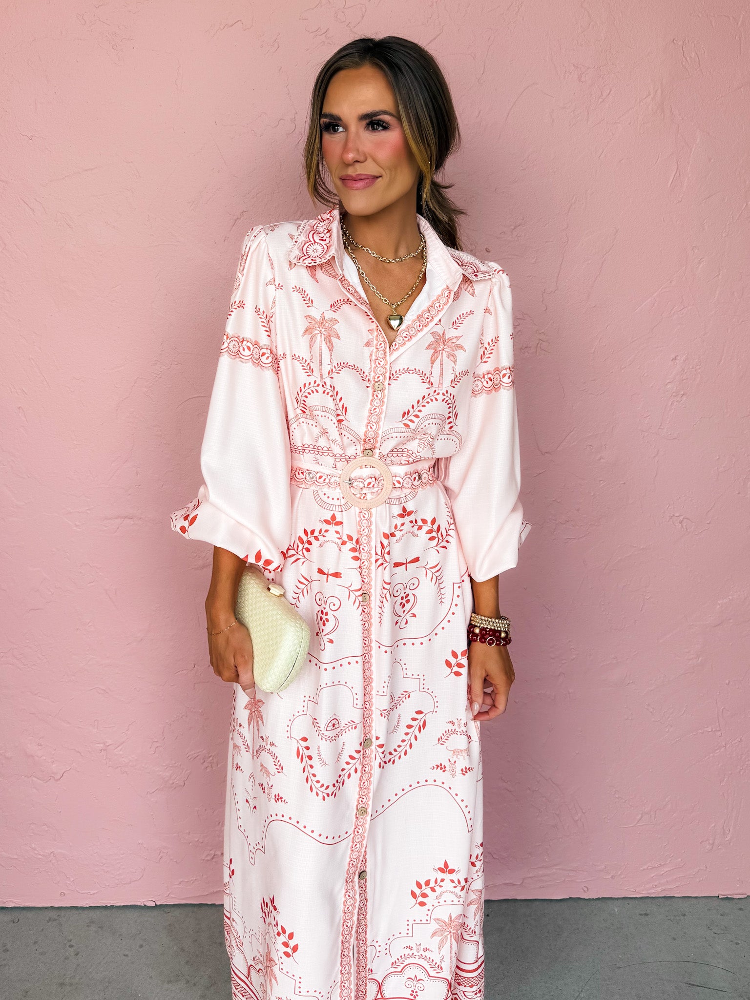Take Another Look Puff Sleeve Shirt Dress