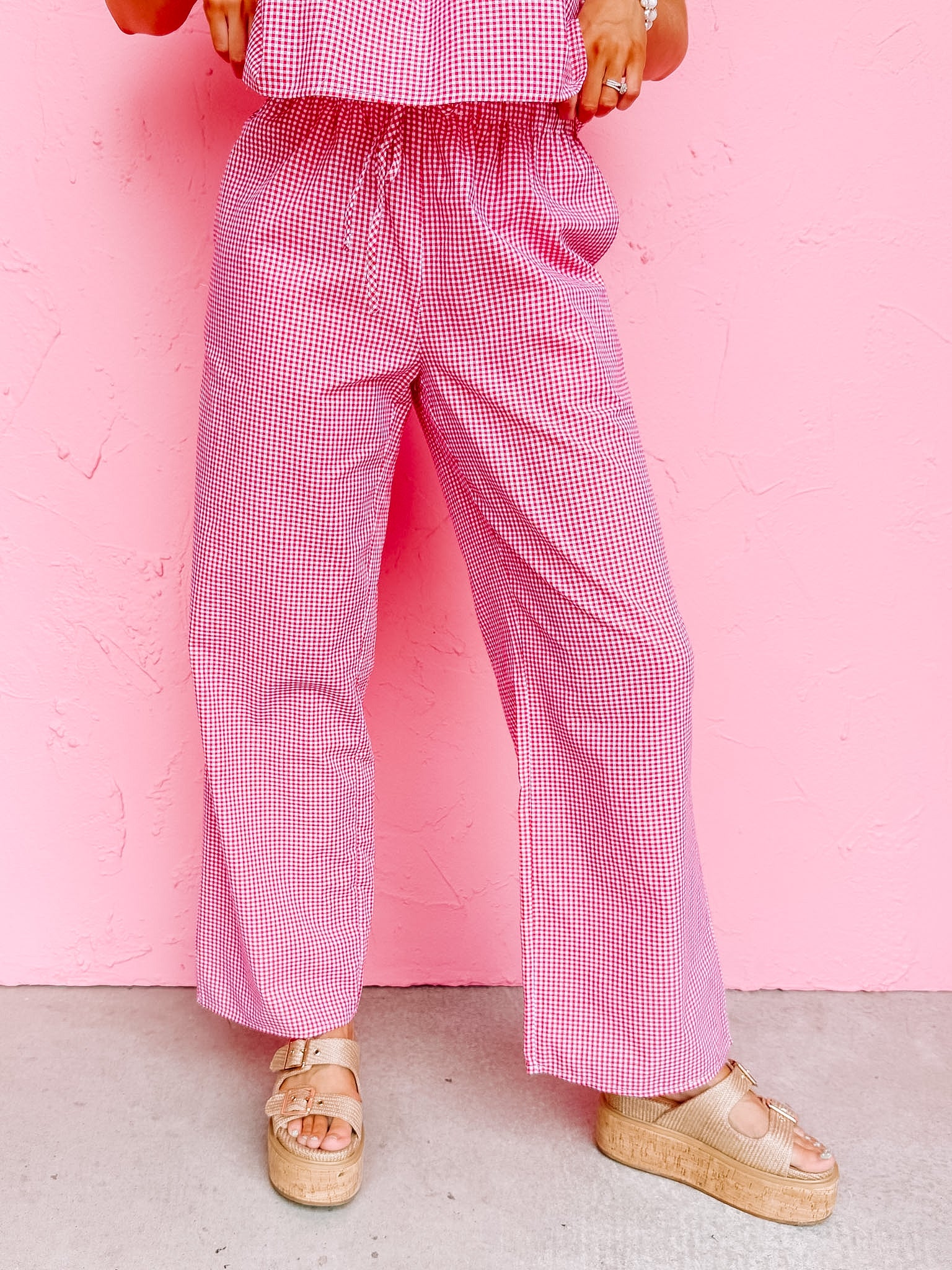 Tansy Gingham Drawstring Pants