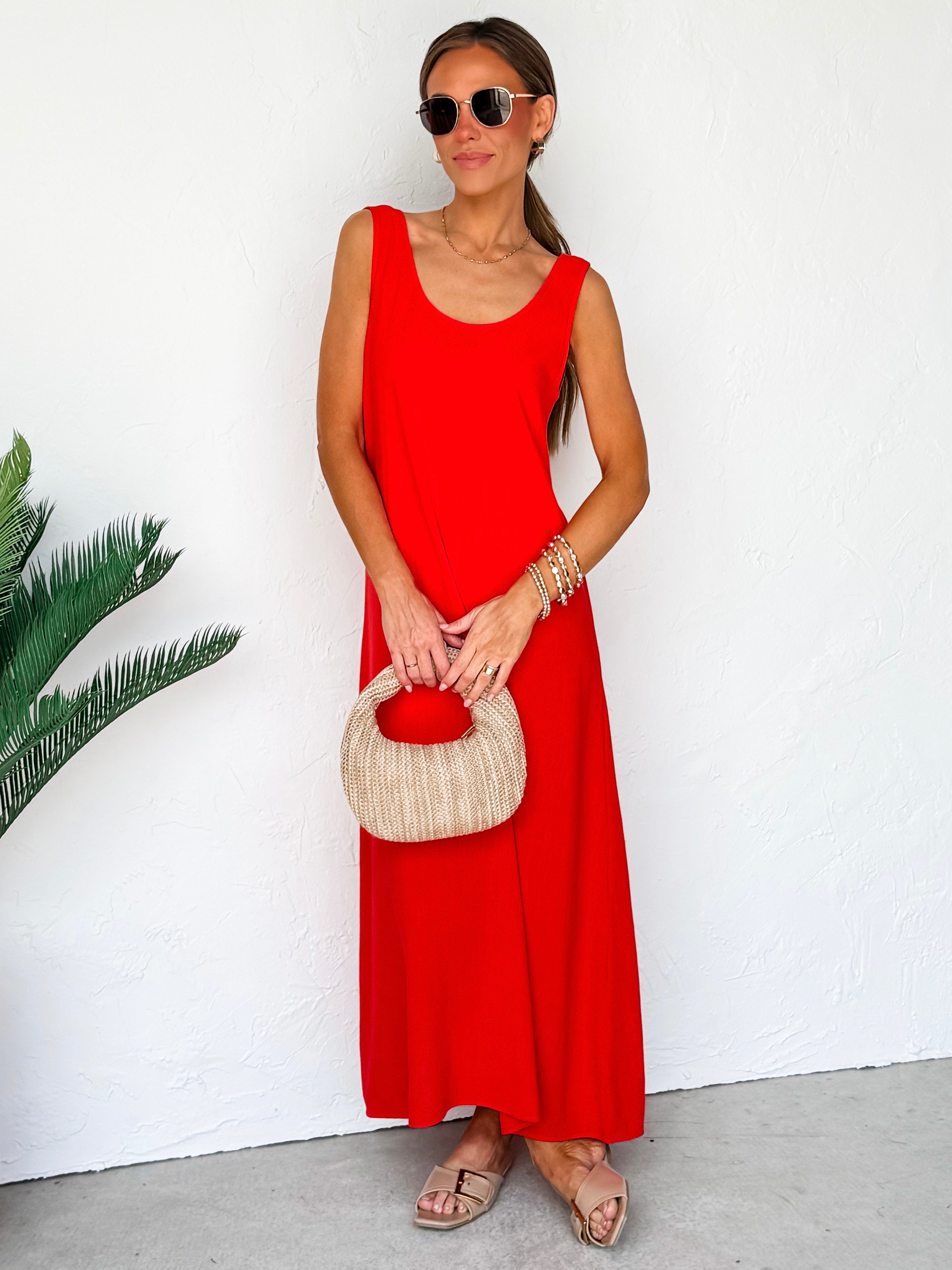 The Forever Sleeveless Linen Dress-Fiesta
