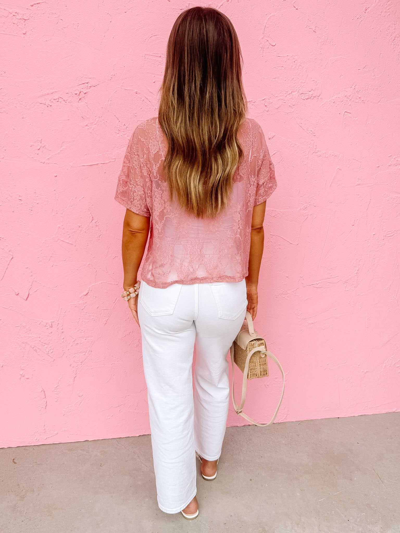 The Taylor Rose Lace Boxy Tee – Made in USA Lightweight Lace Tee