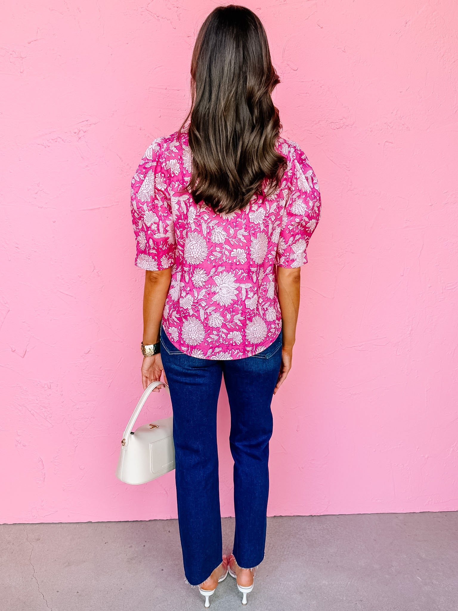 Thea Puff Sleeve Button Front Top