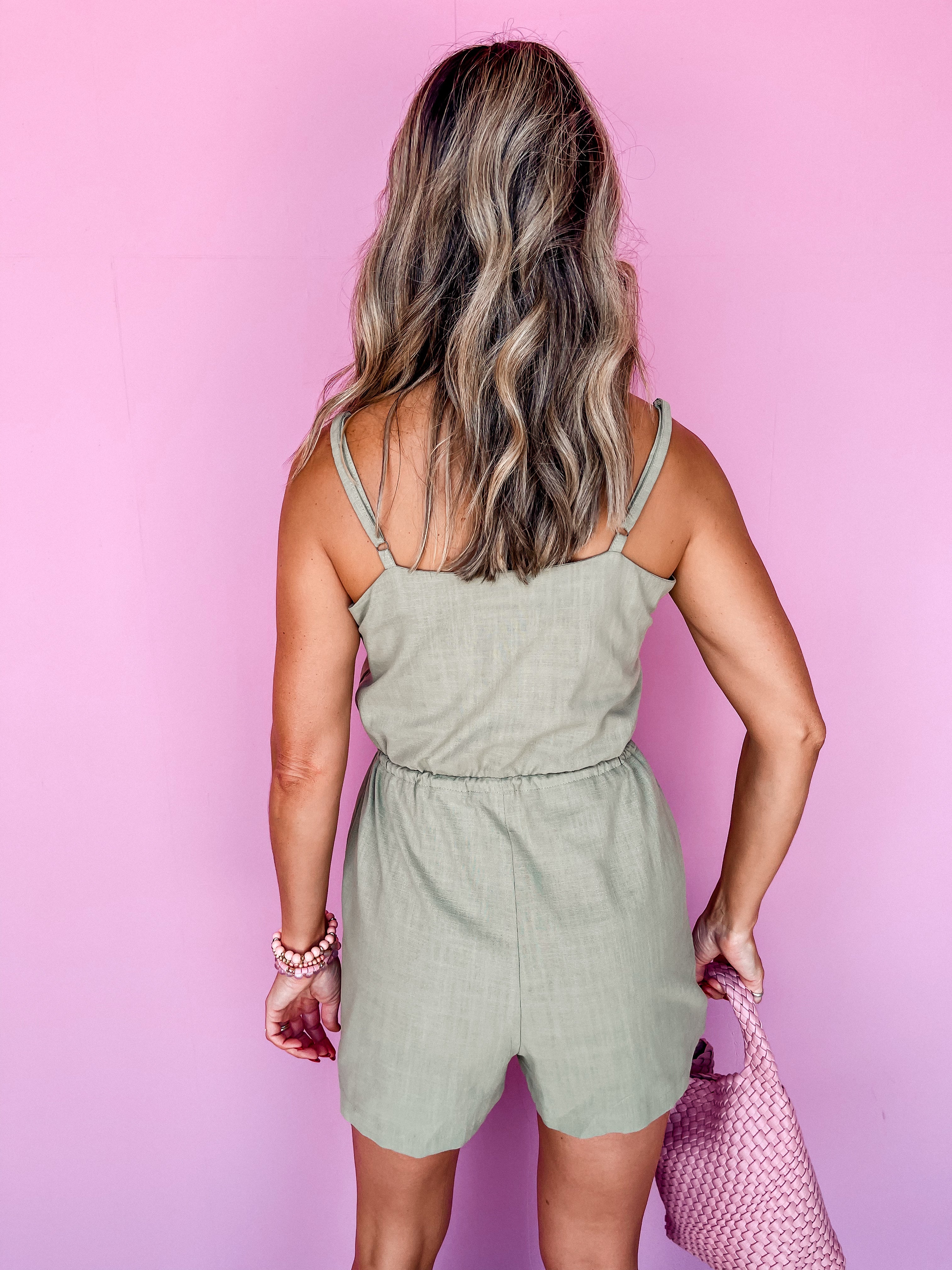 Thriving Now Button Front Romper