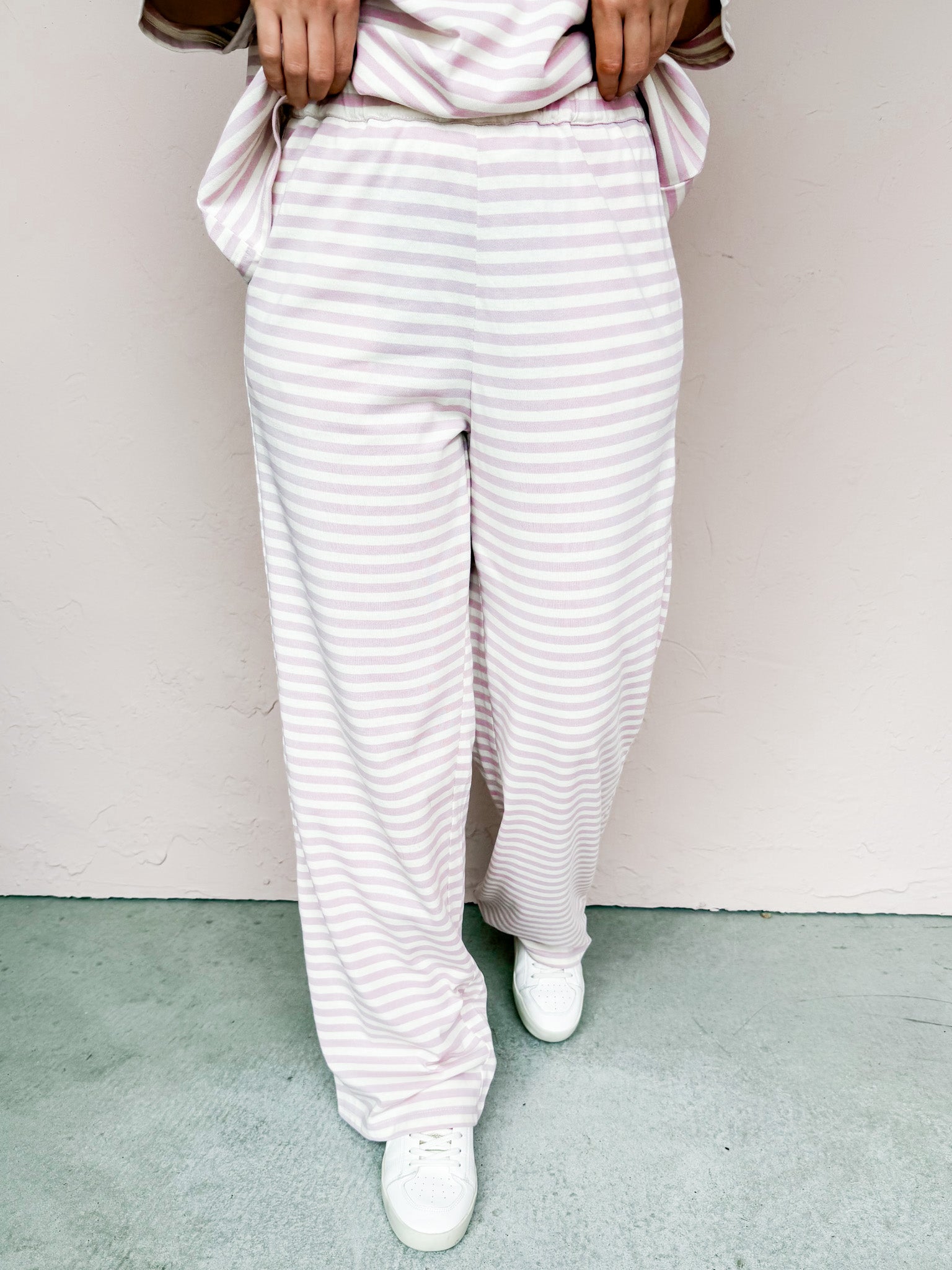 Tillie Striped Pants-Pink