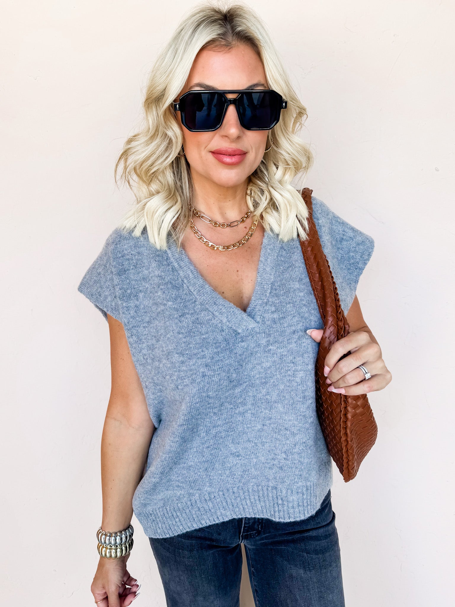 Took My Chance V Neck Sweater