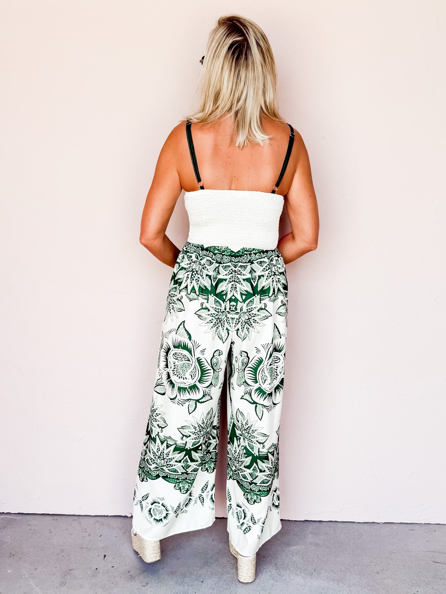 Trailing Verde Sleeveless Wide Leg Jumpsuit