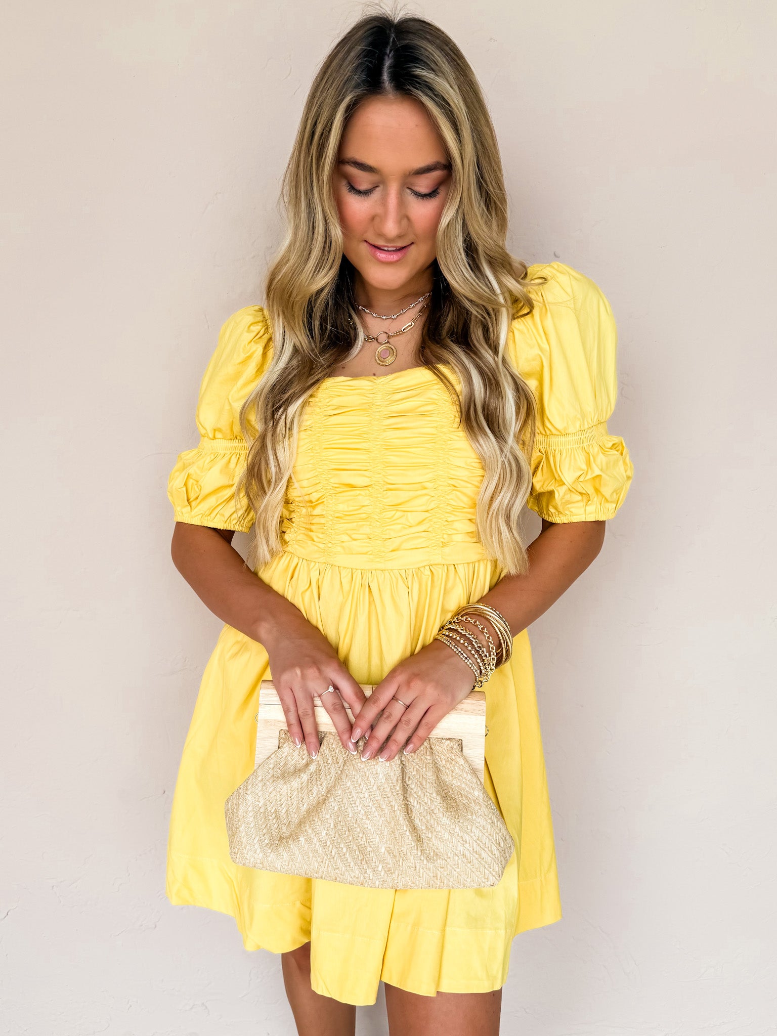 Turn Heads Smocked Puff Sleeve Dress