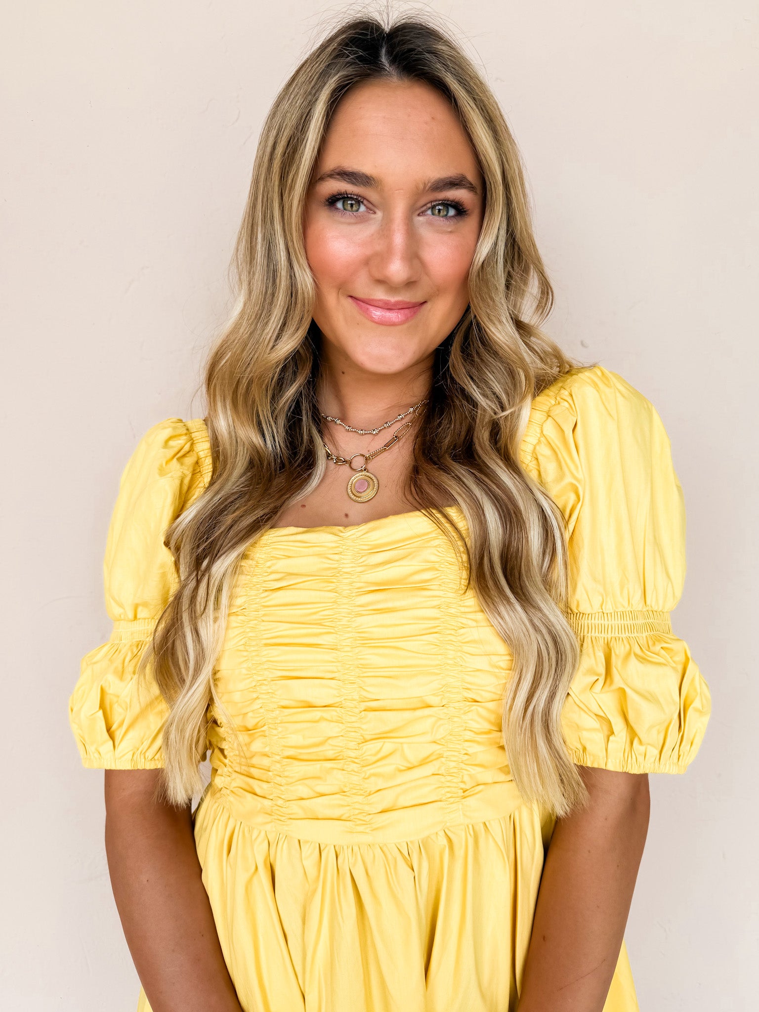 Turn Heads Smocked Puff Sleeve Dress