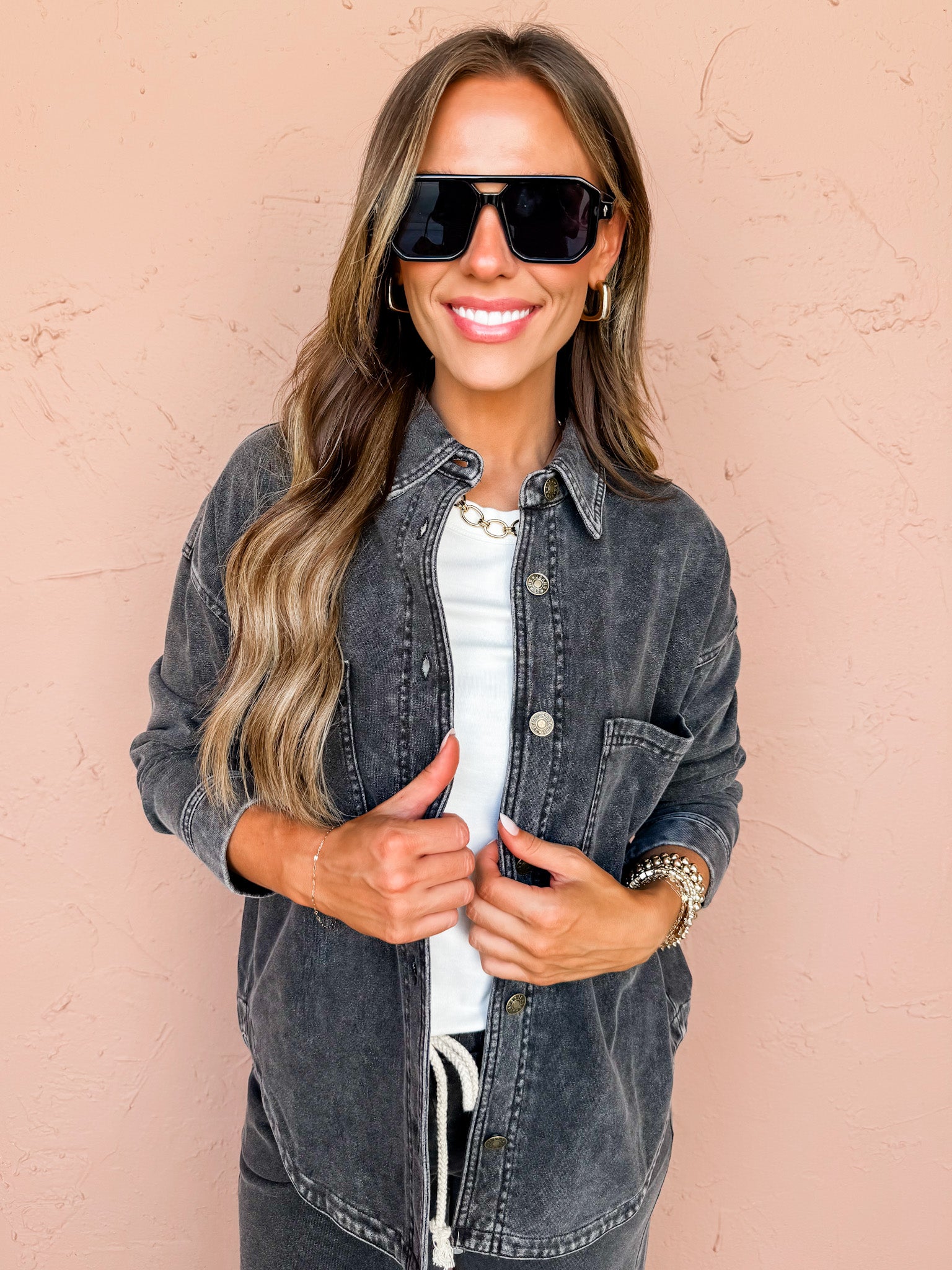 Urban Edge Button Front Top