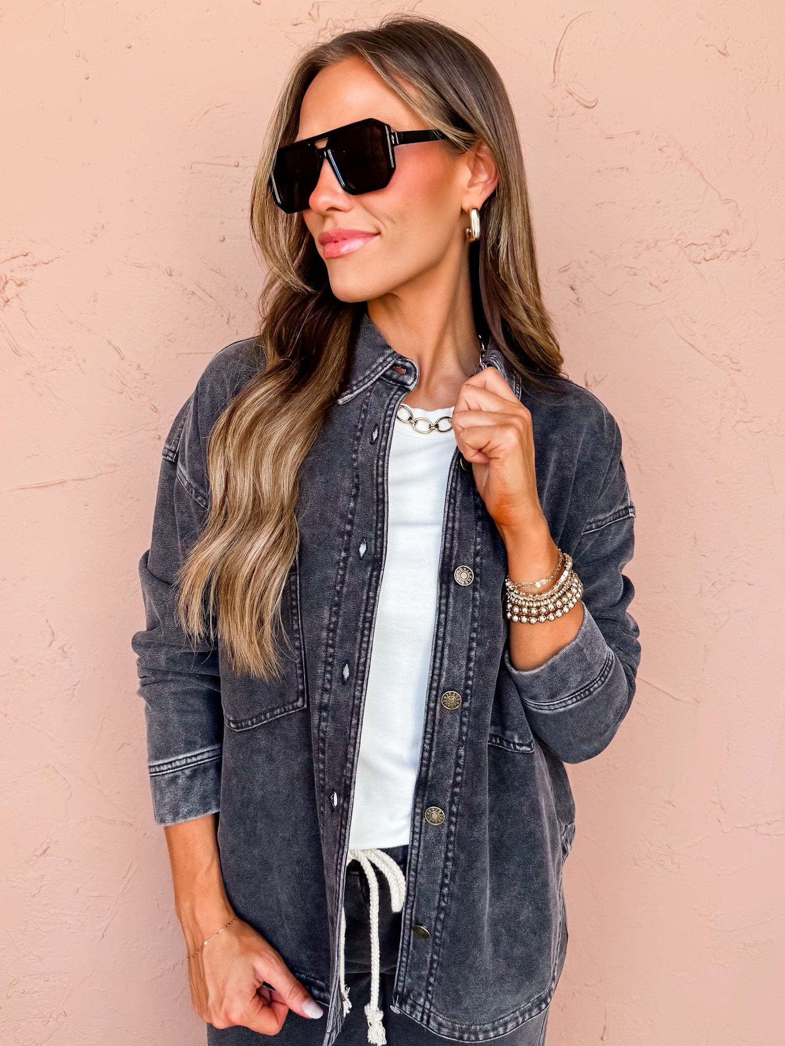 Urban Edge Button Front Top