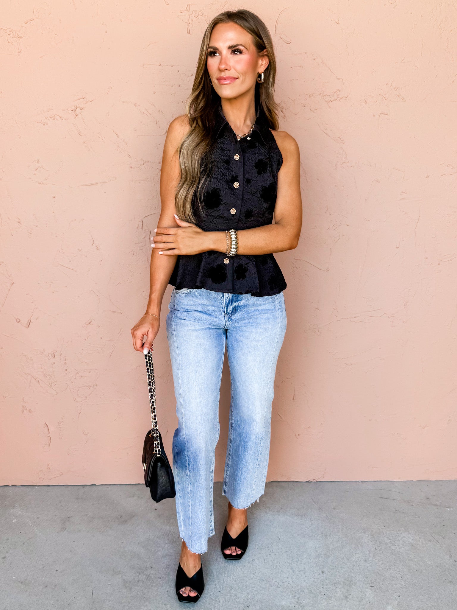 Urban Nights Textured Sleeveless Top