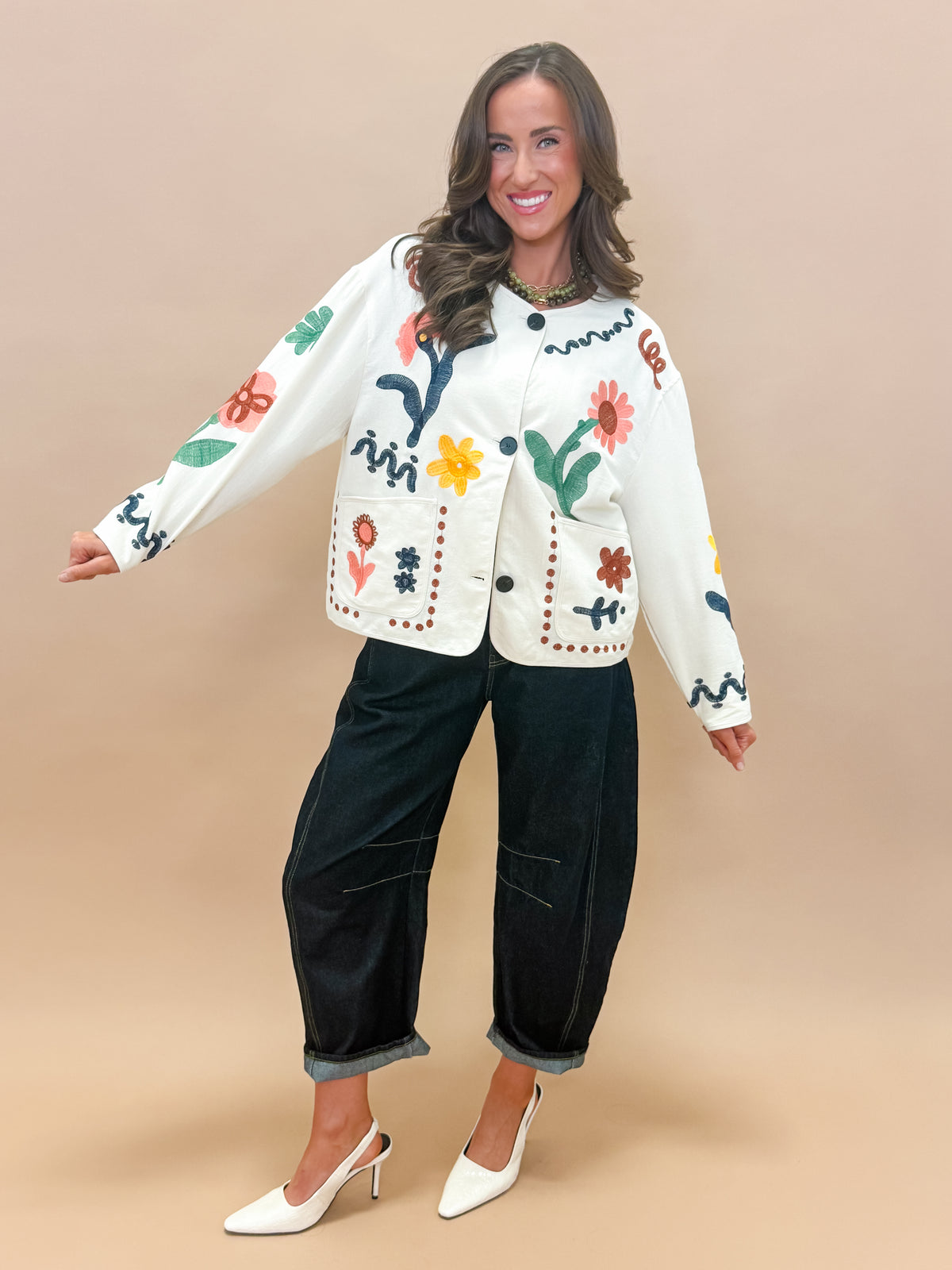 Wallis Floral Embroidery Jacket