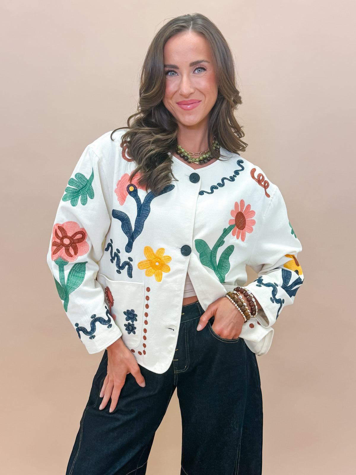 Wallis Floral Embroidery Jacket