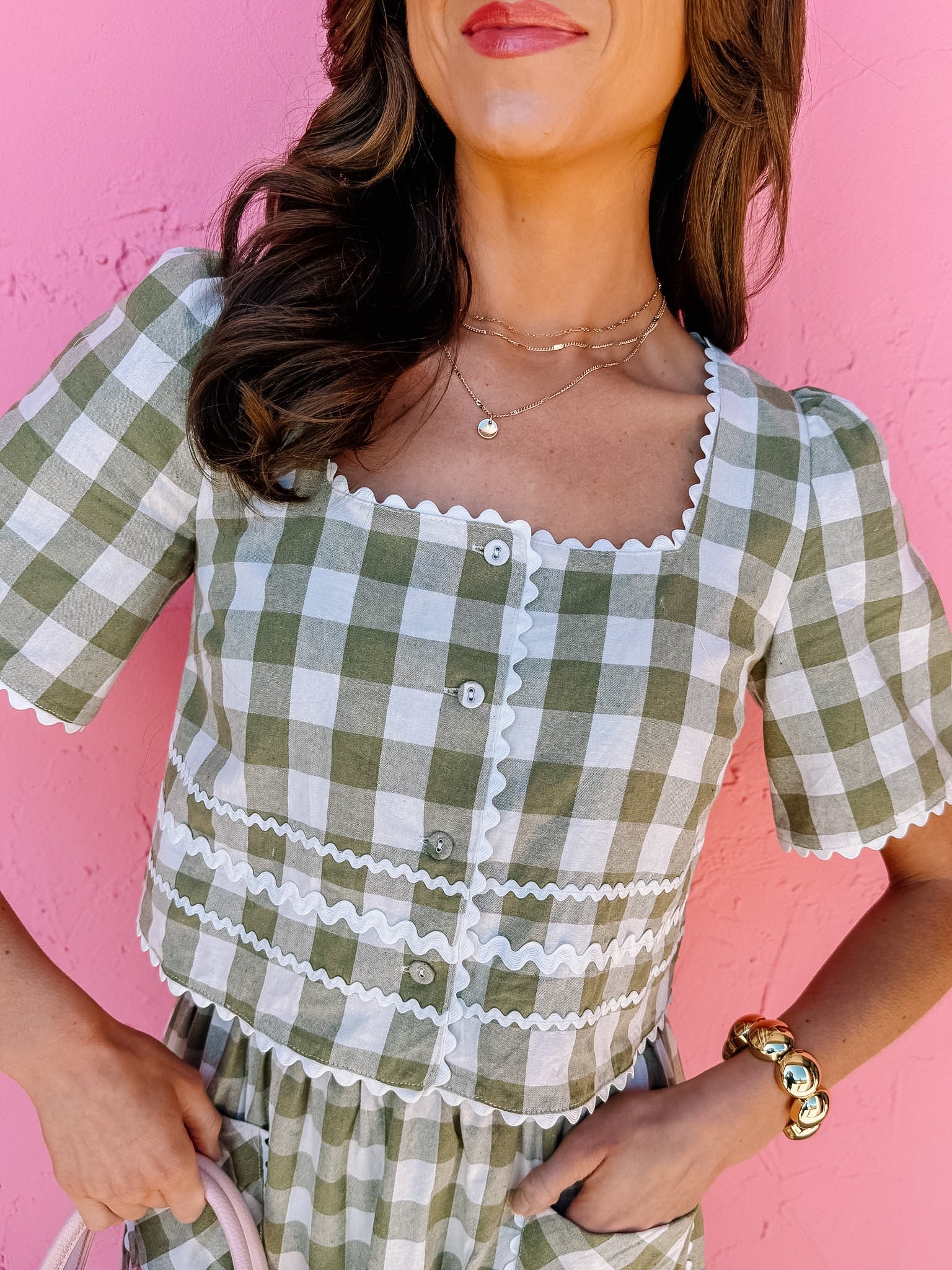 Waverly Ric Rac Gingham Top
