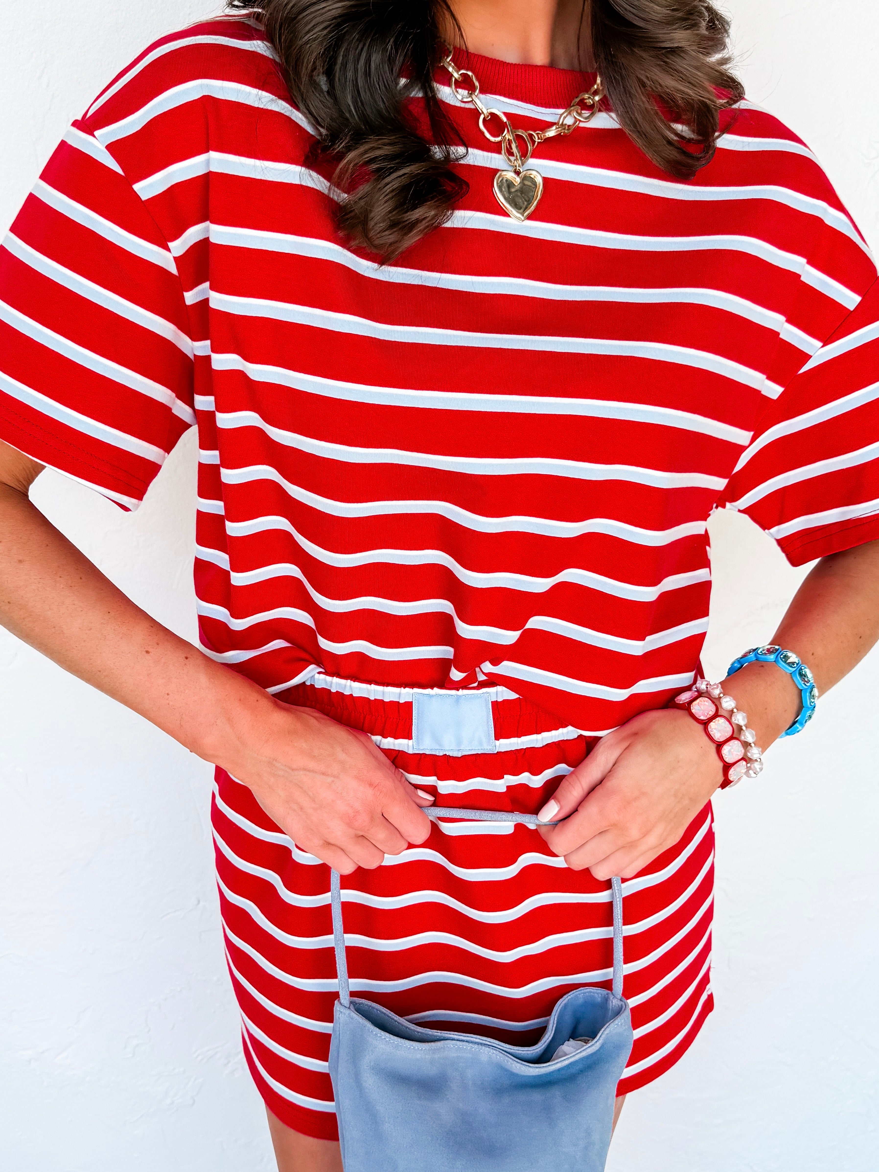 Wesley Striped Boxy Lounge Top