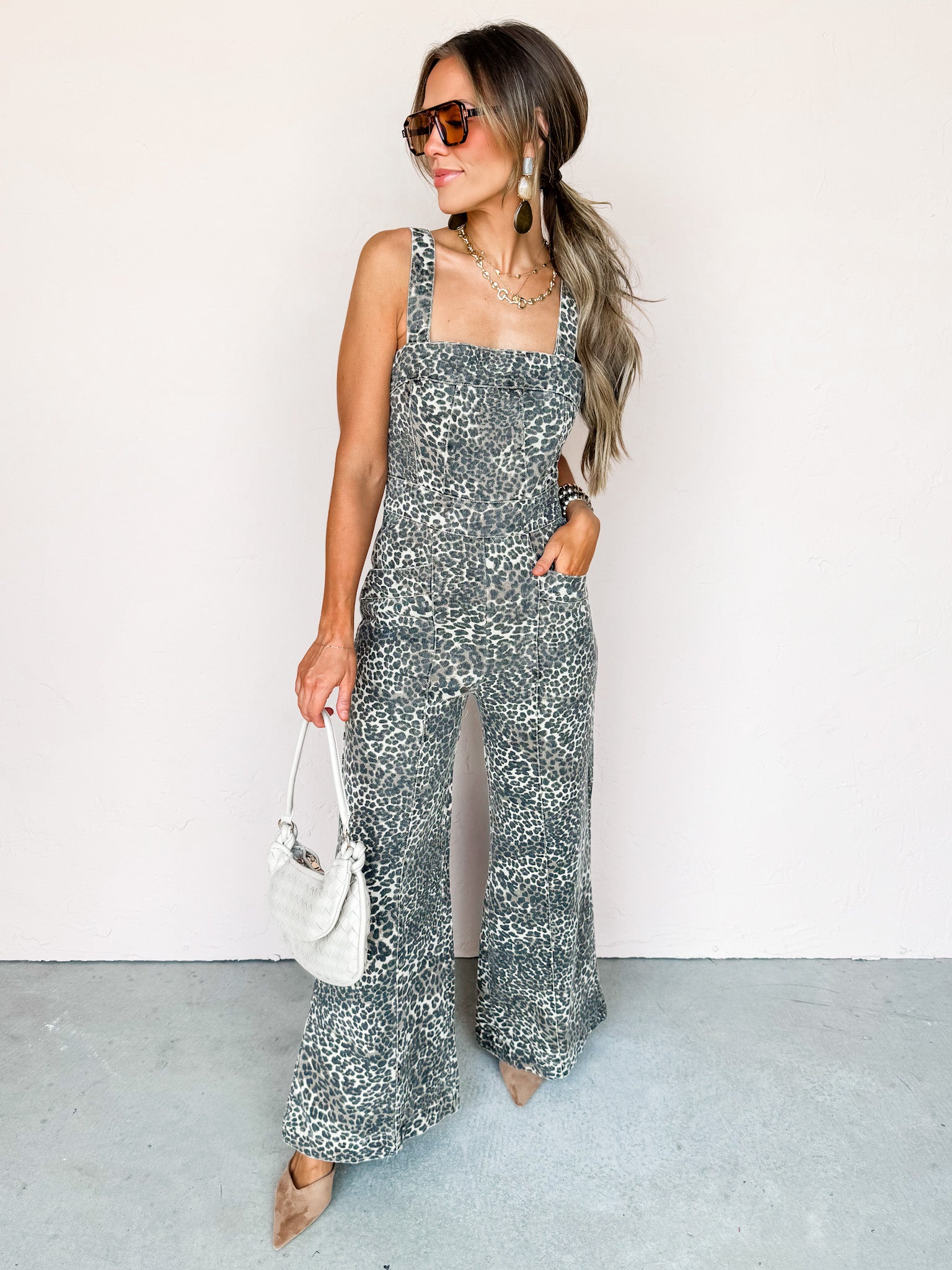 Wild Card Leopard Wide Leg Jumpsuit