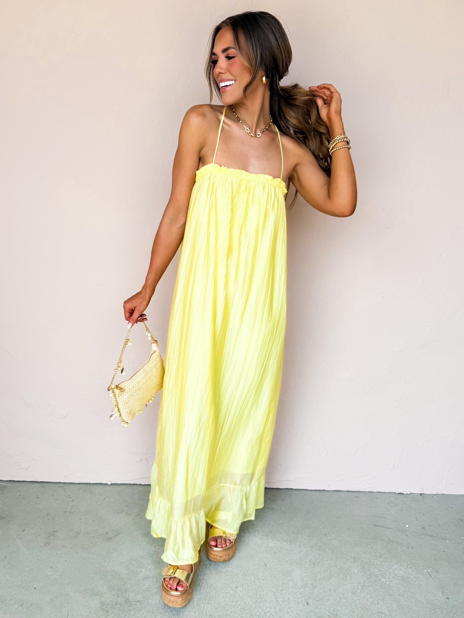 Wild Honey Sleeveless Cross Back Dress