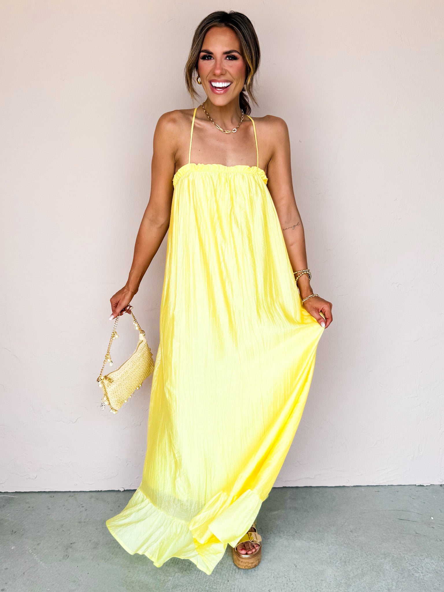 Wild Honey Sleeveless Cross Back Dress