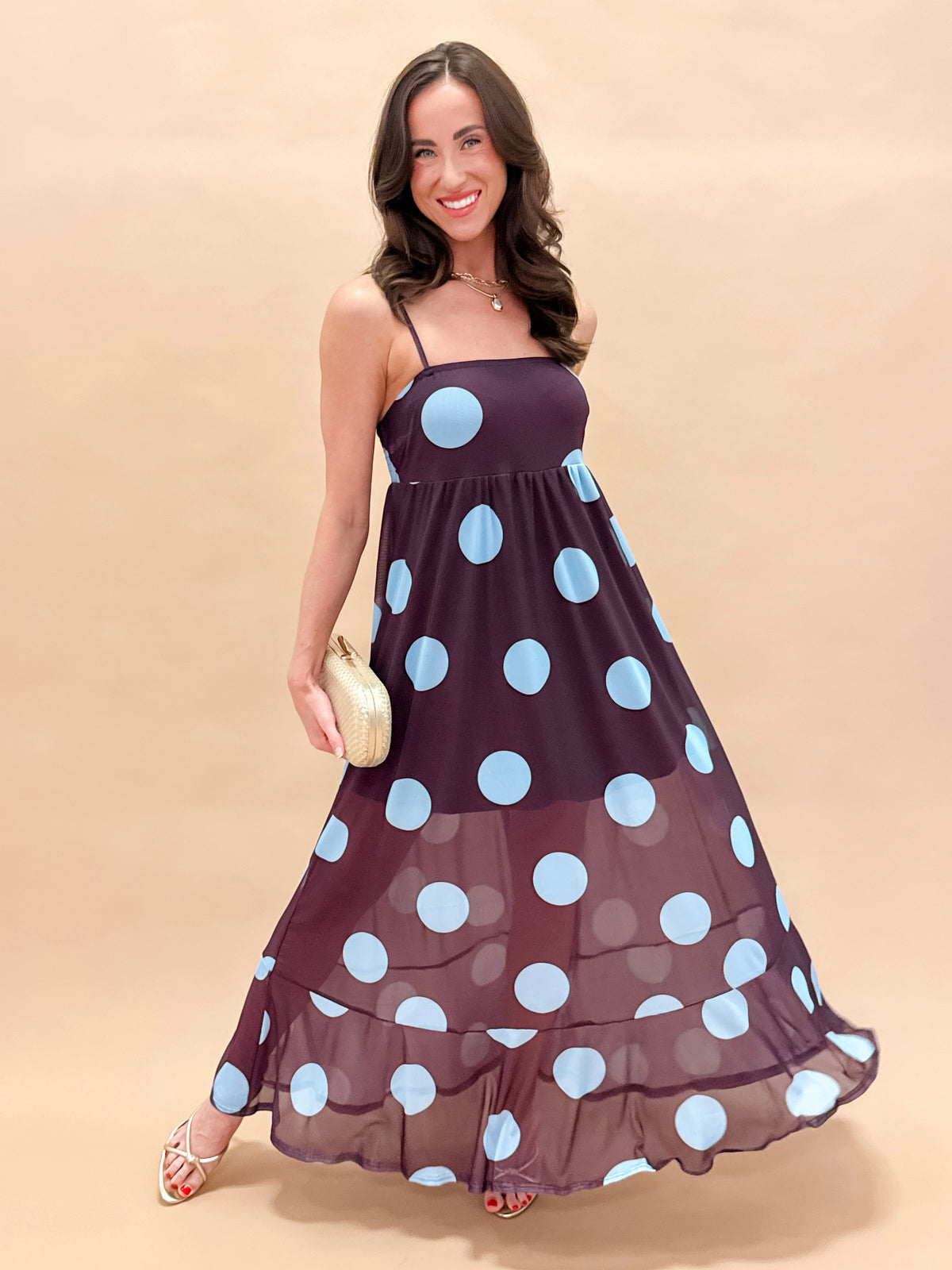 Wynne Polka Dot Maxi Dress