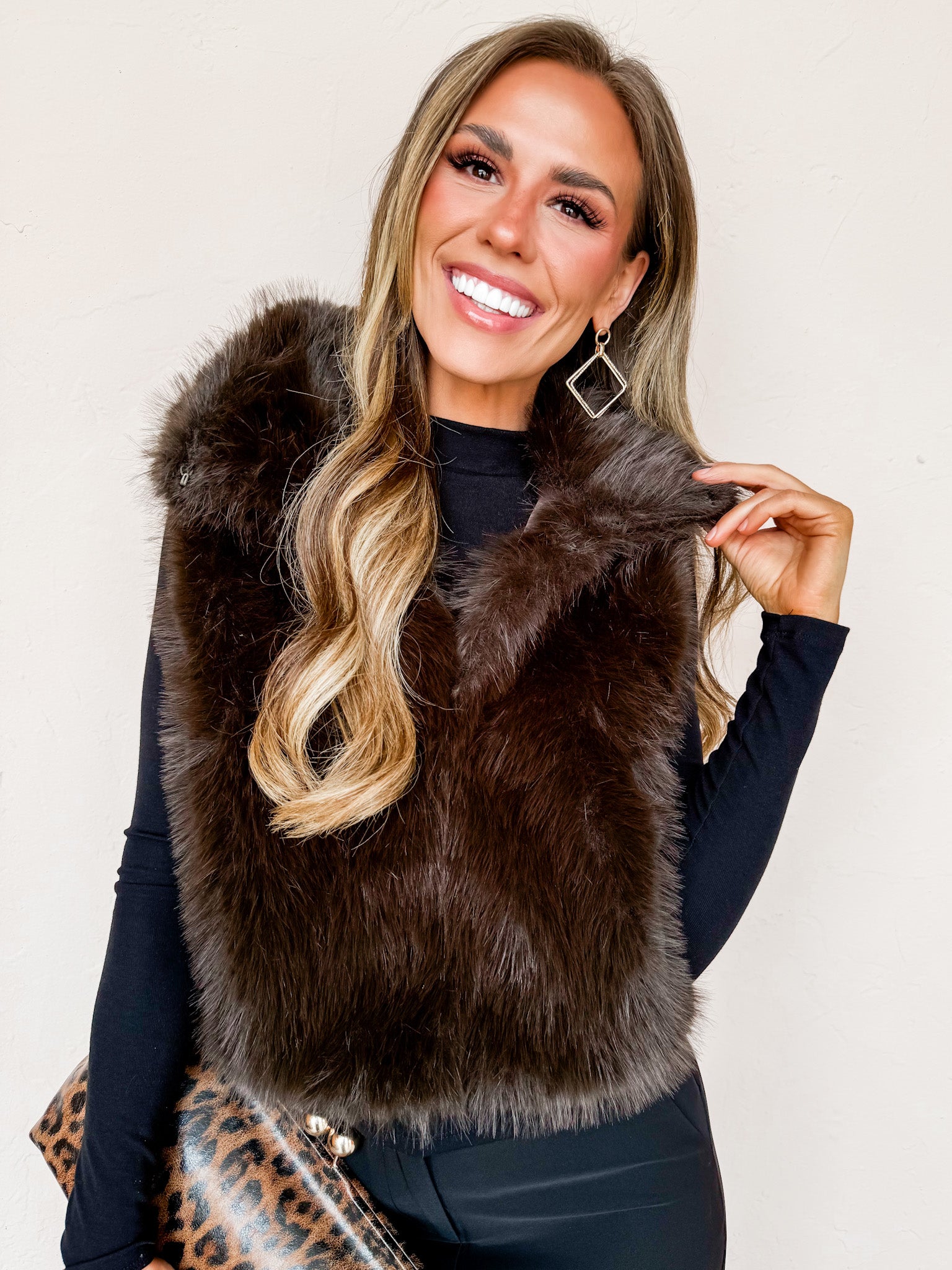 Polly Faux Fur Collared Vest