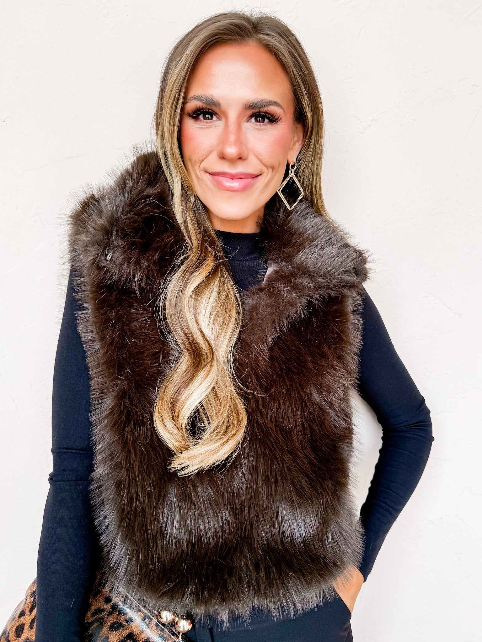 Polly Faux Fur Collared Vest