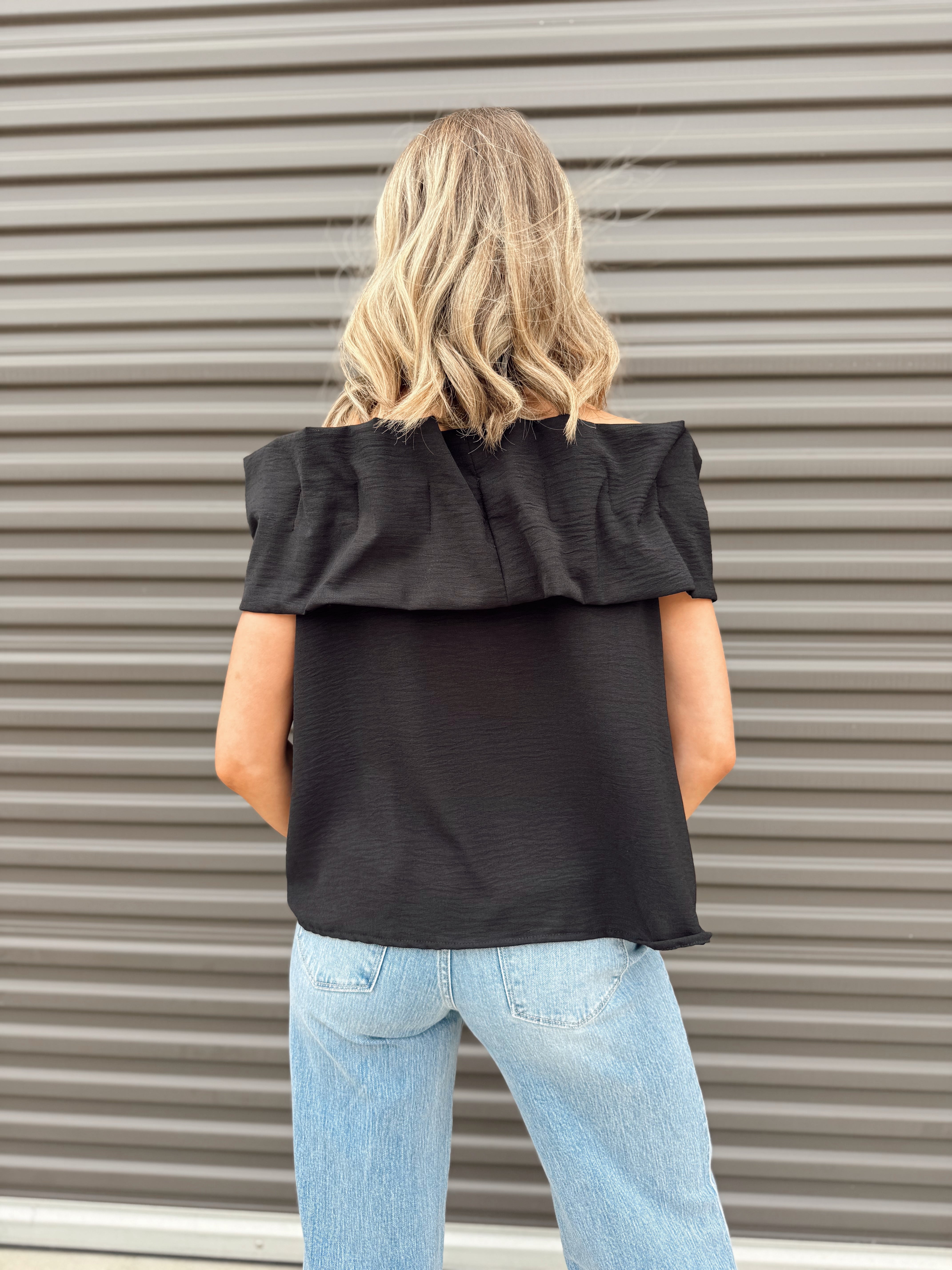 The Mikaela Bow Top-Black - Made in USA