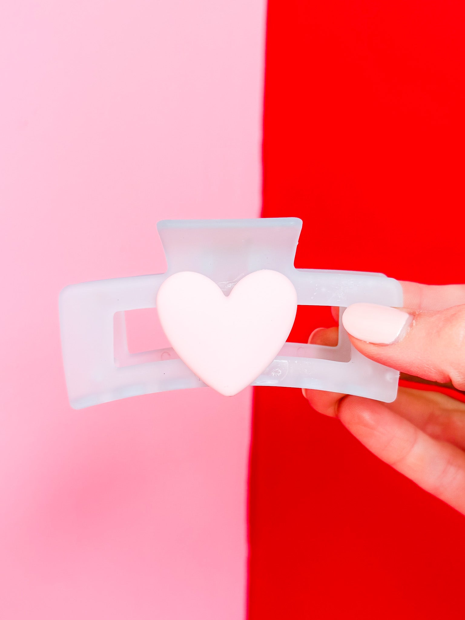 Daily Heartbeat Hair Claw Clip-Blue