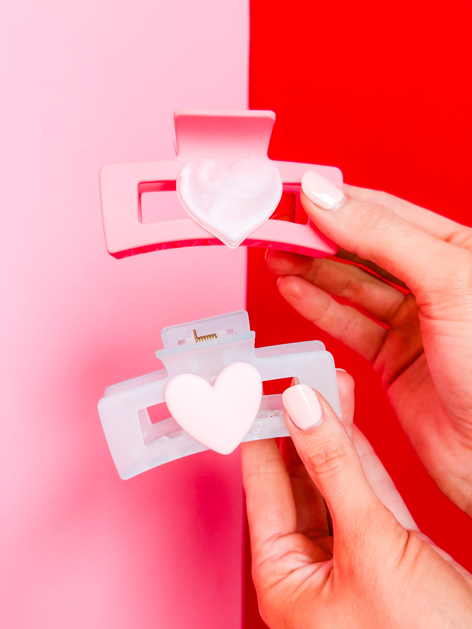 Daily Heartbeat Hair Claw Clip-Pink