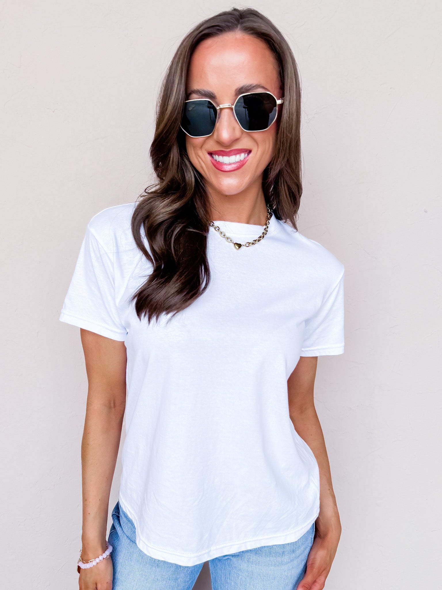 Doing The Most Short Sleeve Top-White