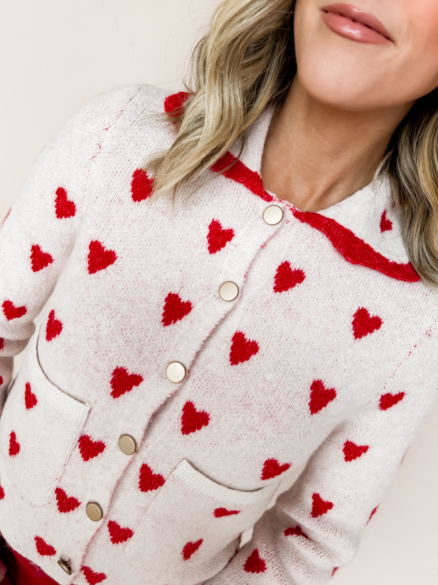 Jules Scallop Cardigan-Cream