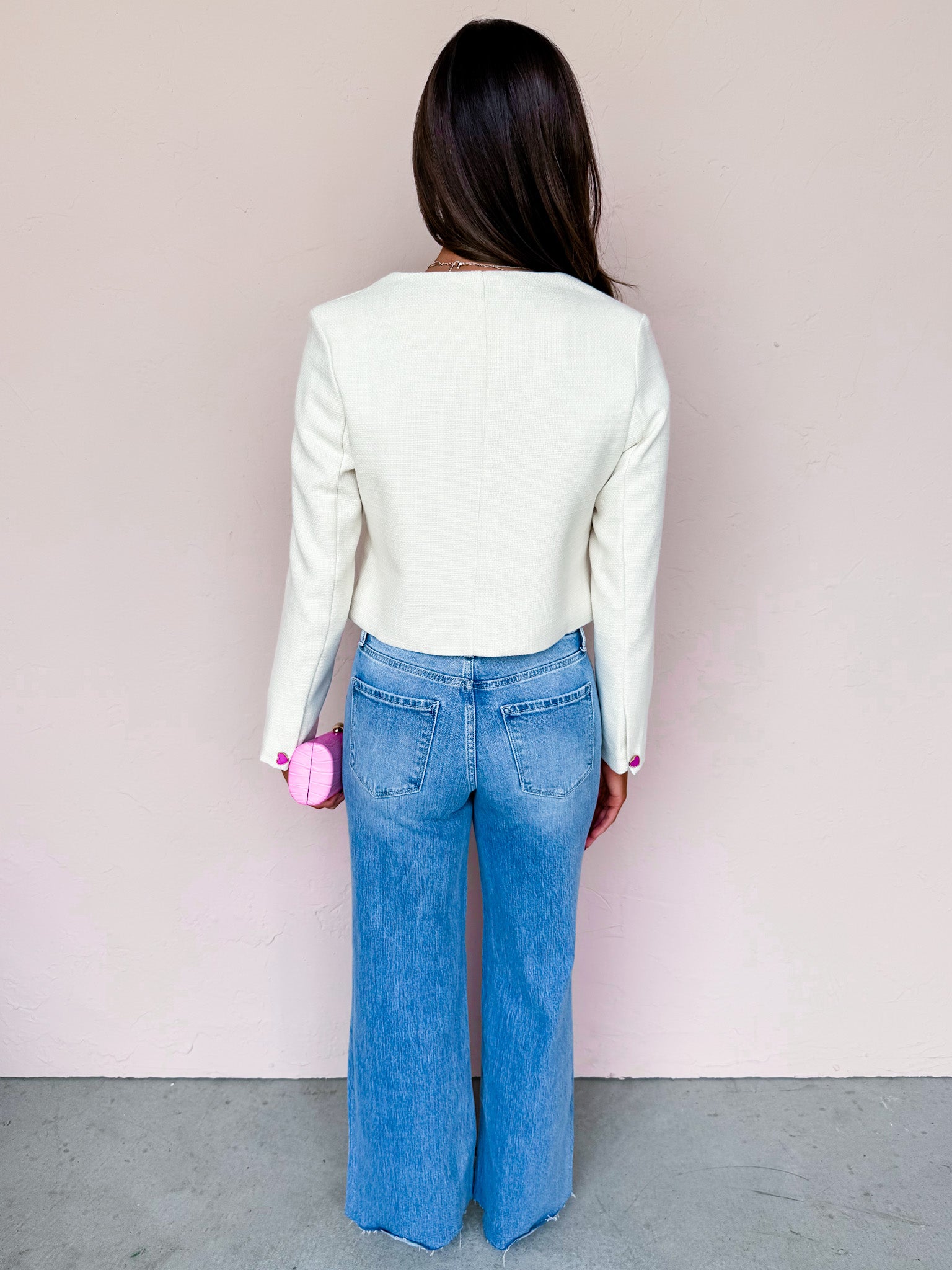 Lucy Button Front Cropped Jacket