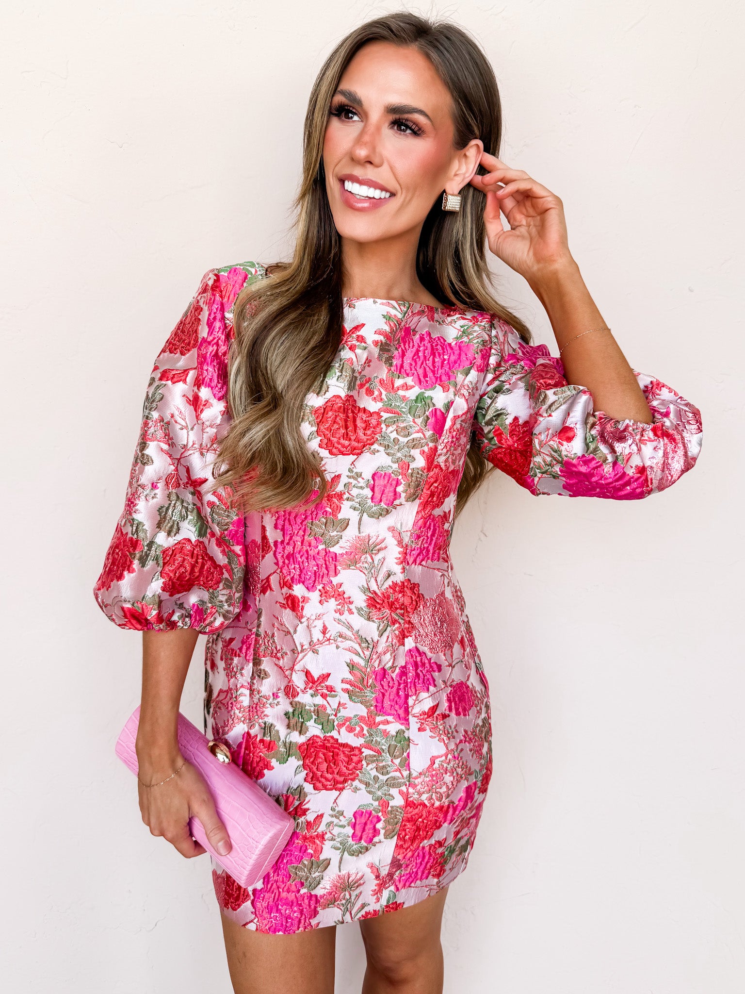 Rosaline Floral Jacquard Dress