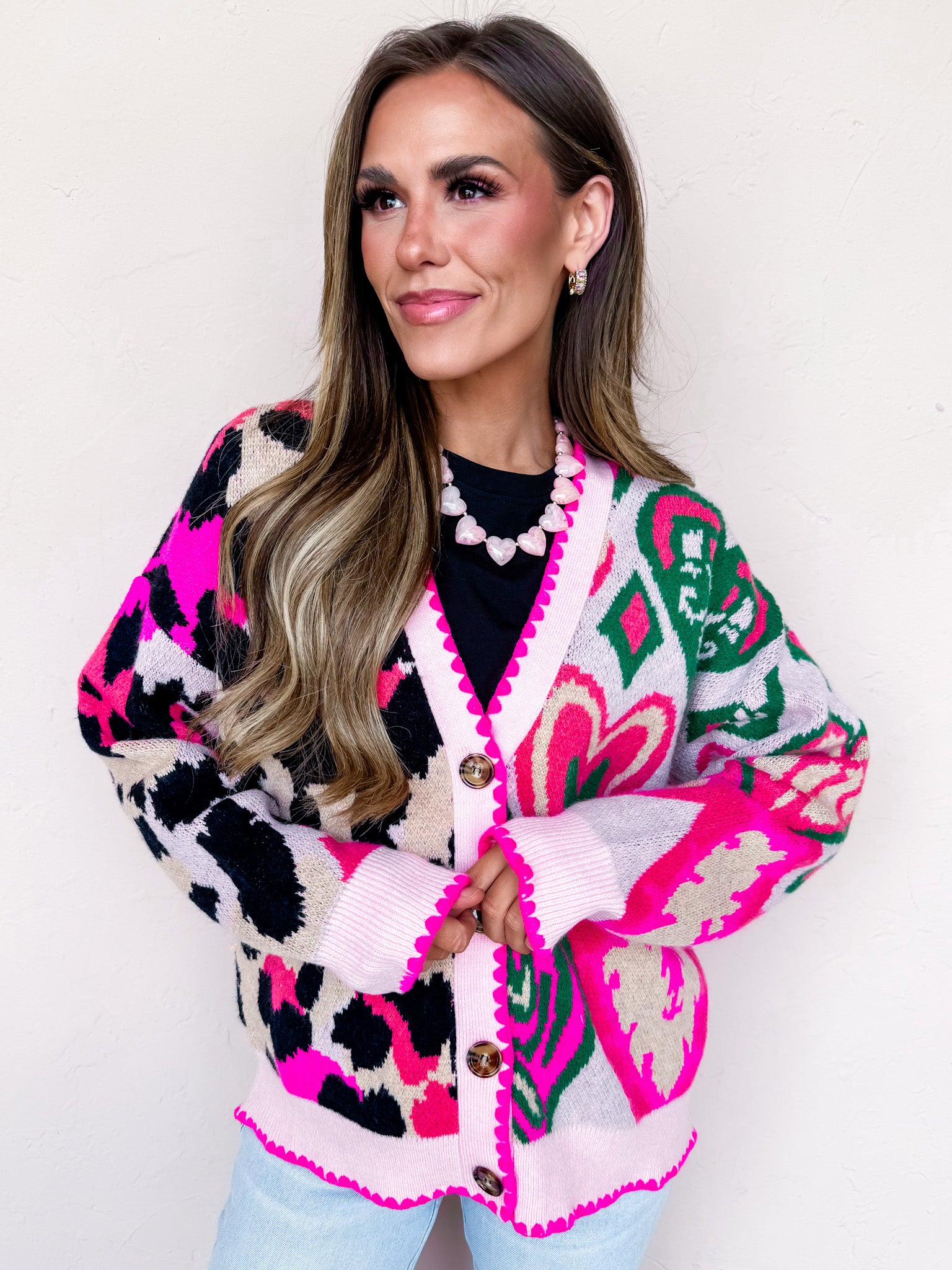 Untamed Love Mixed Pattern Cardigan