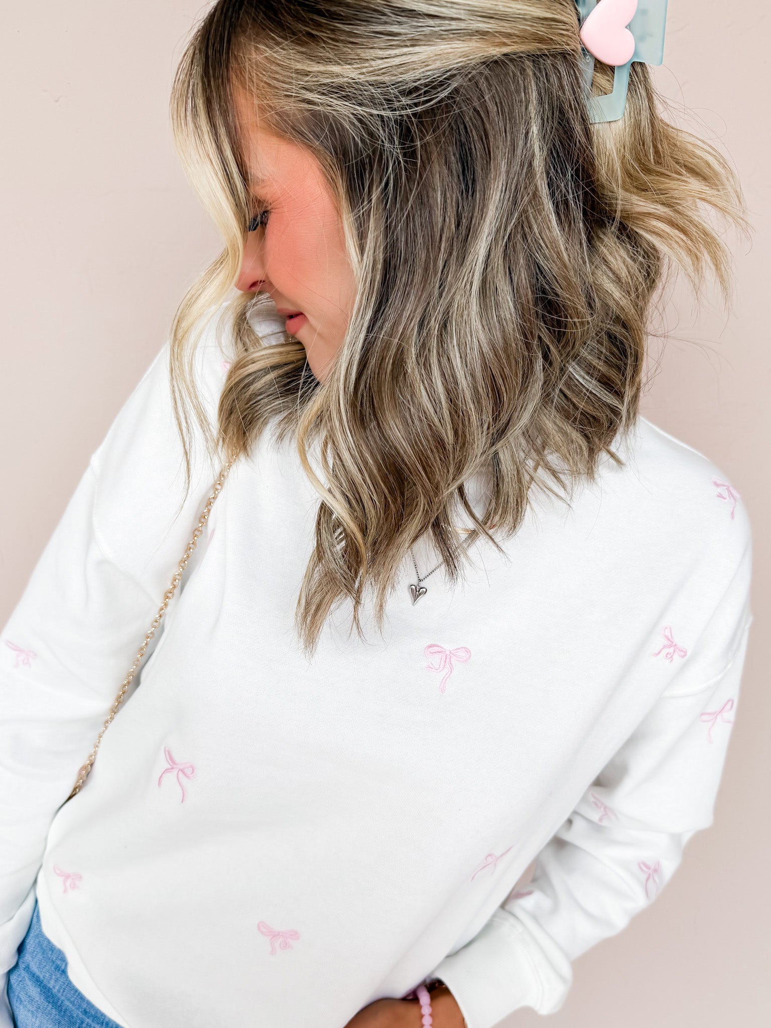 Nelly Crew Neck Sweater-Ivory