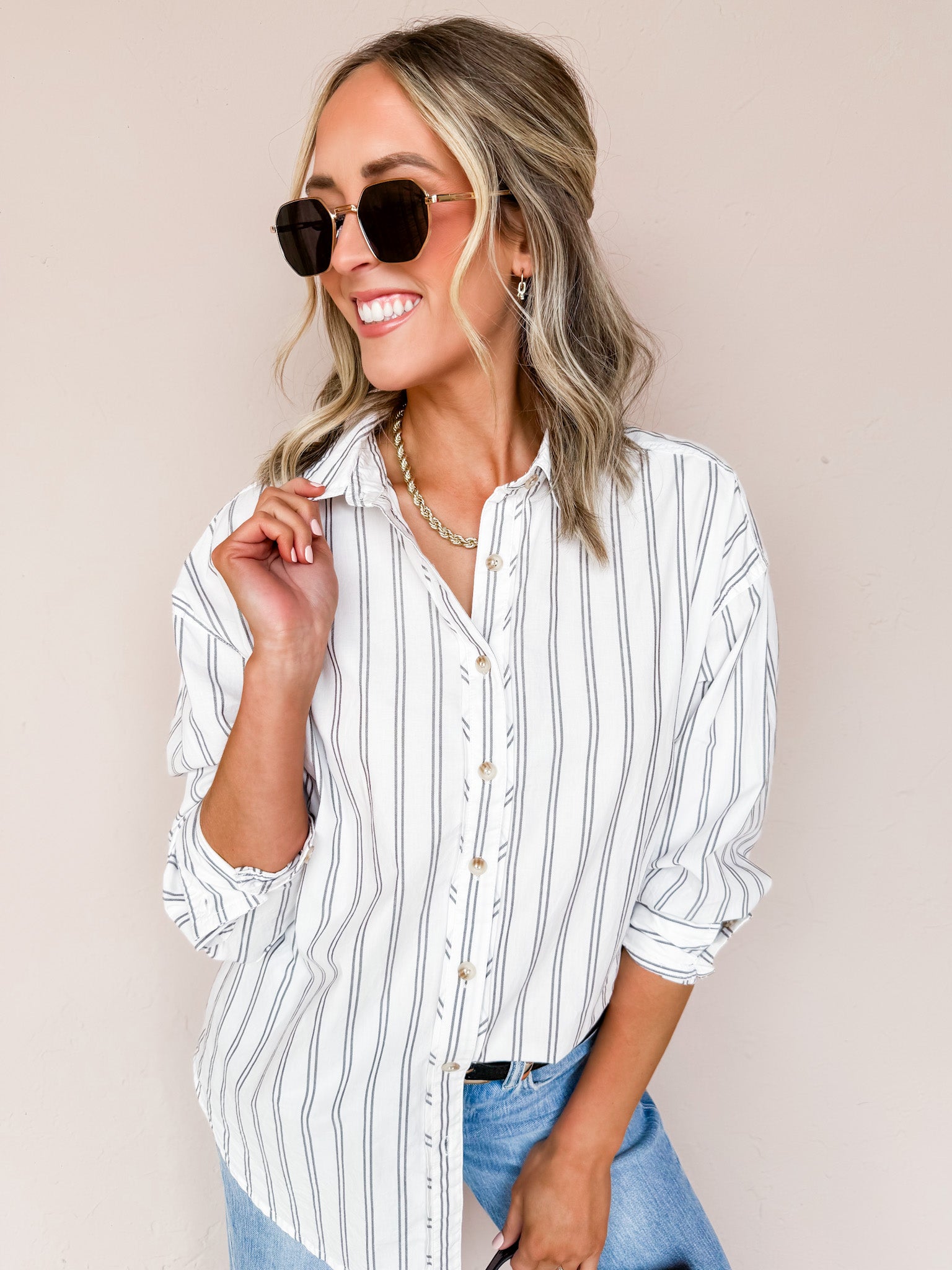 The Charlee Oversized Button Down Shirt