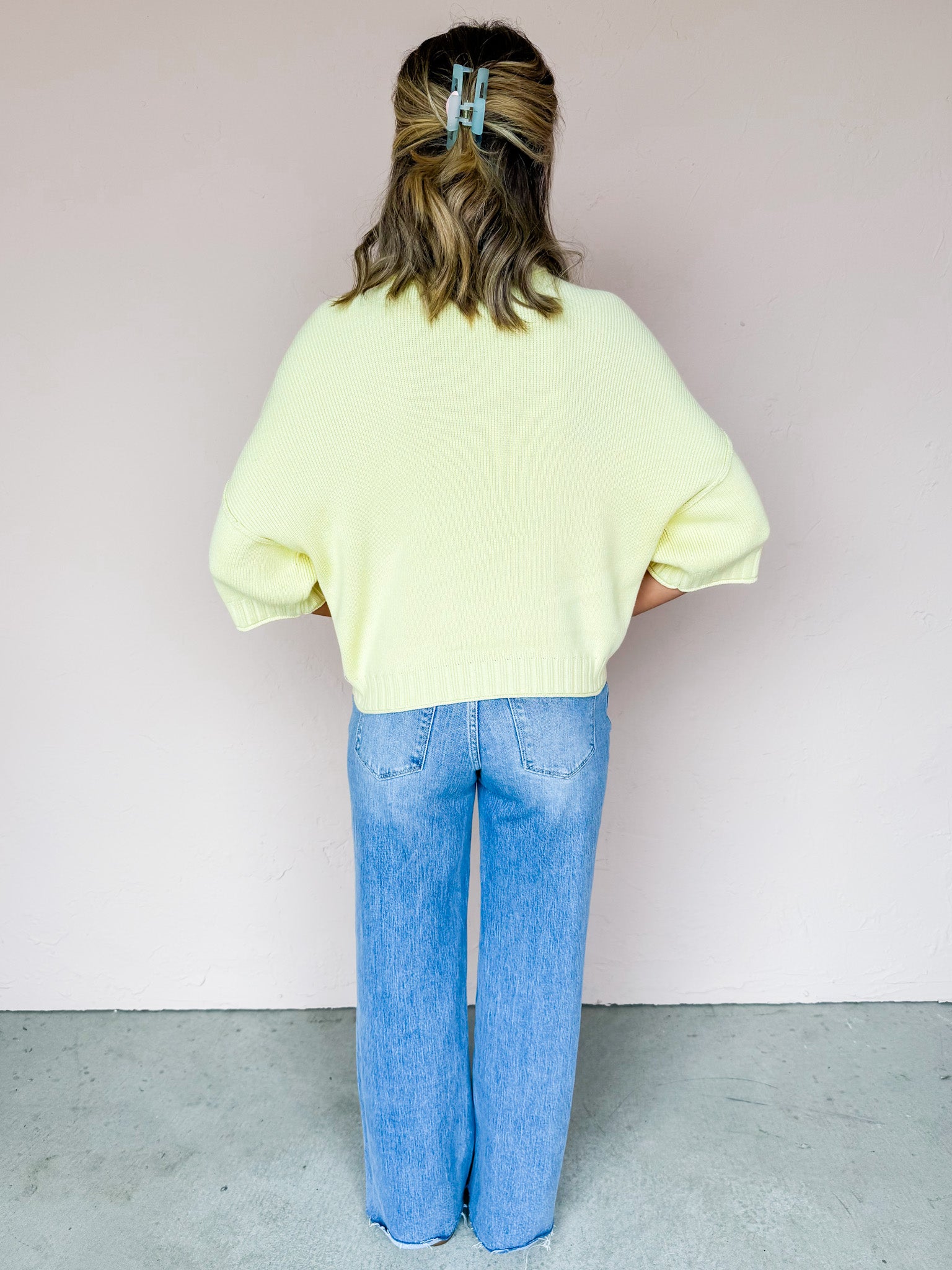 Story Drop Shoulder Sweater-Butter Yellow