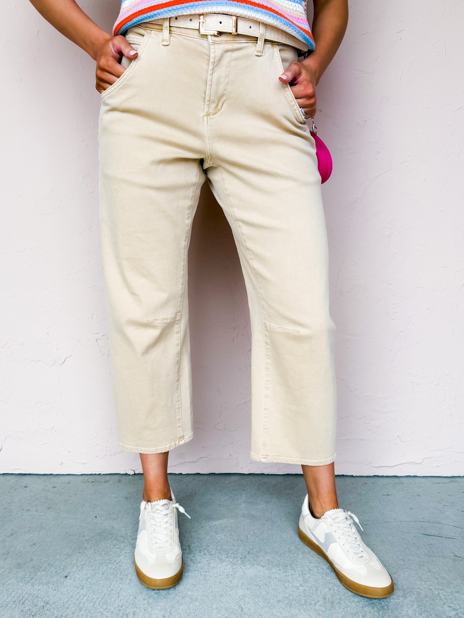 [Dear John] Lasso Cropped Barrel Jeans-Mojave Desert