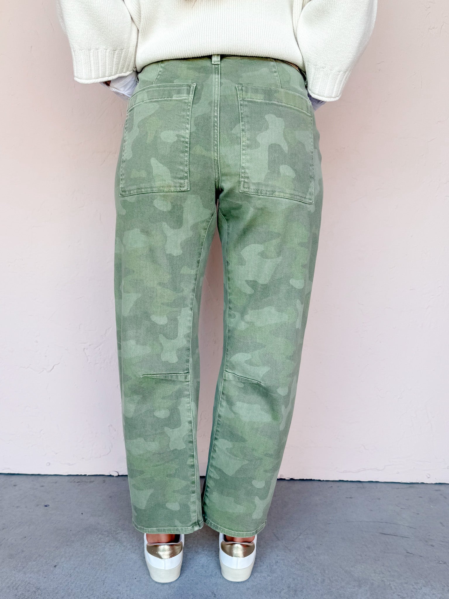 [Dear John] Lasso Cropped Barrel Jeans-Riviera Camo