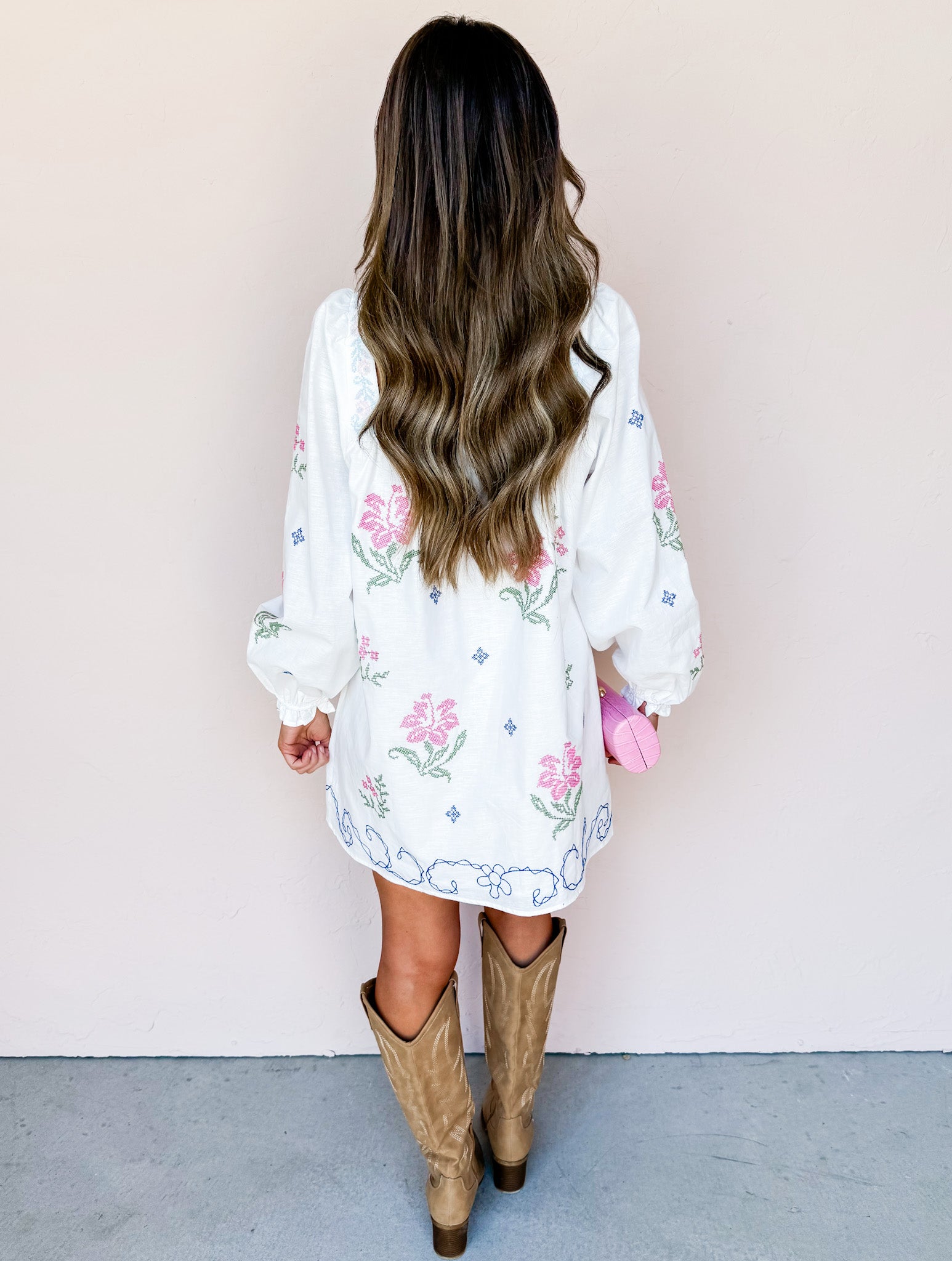 Madelyn Embroidered Mini Dress