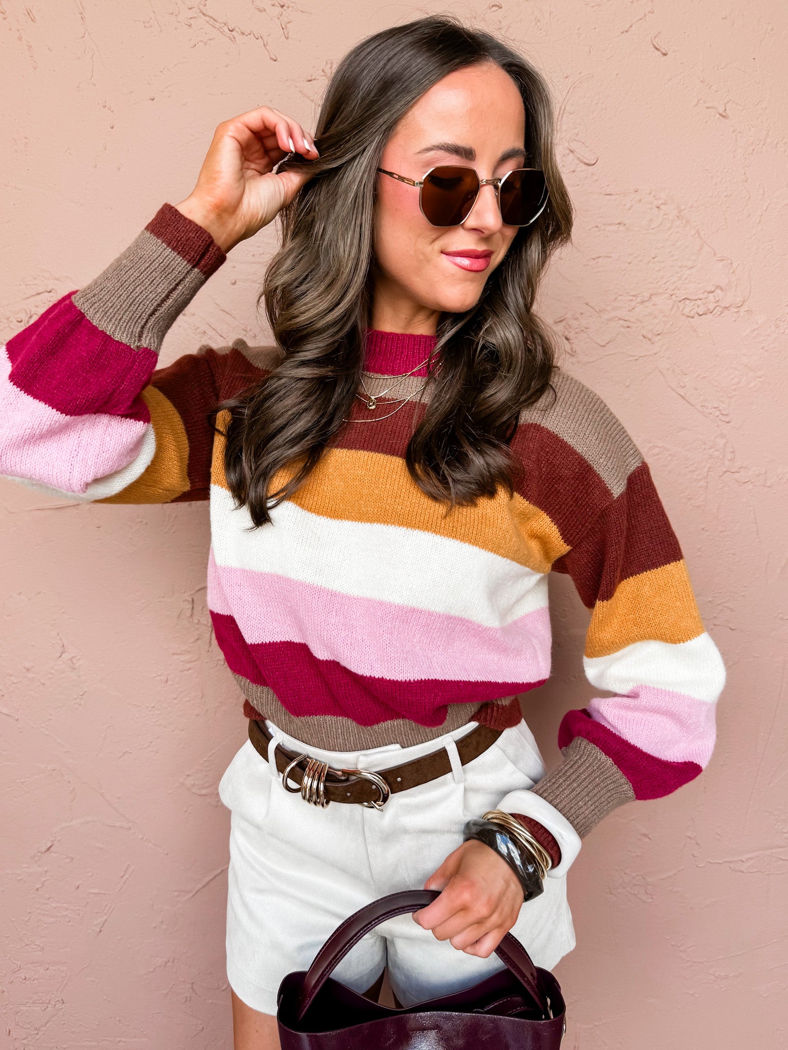 Bright Vibe Multi Stripe Sweater