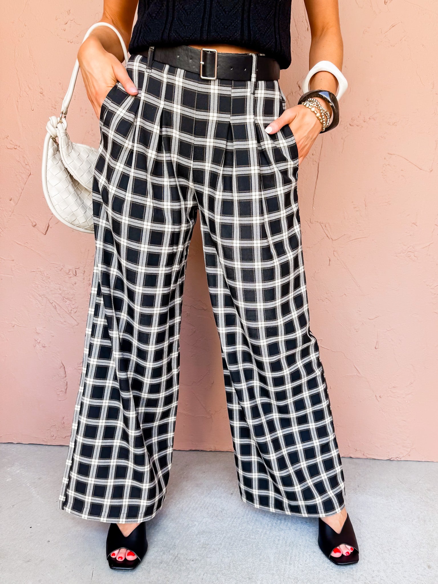 Found You Plaid Wide Leg Pants