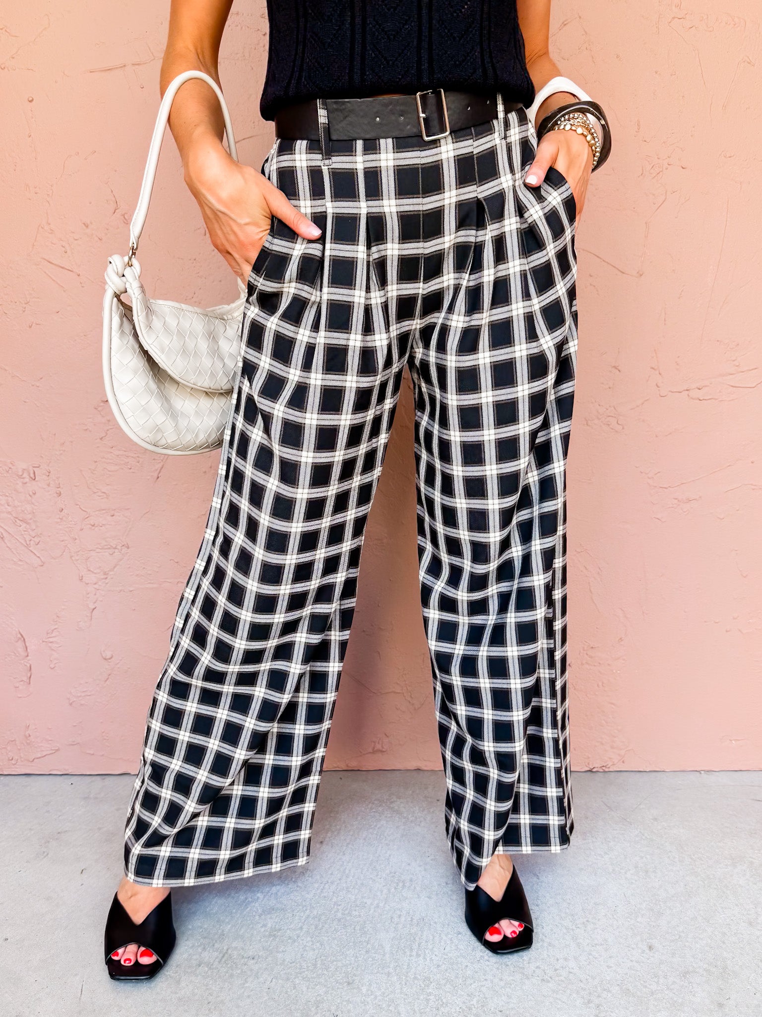 Found You Plaid Wide Leg Pants
