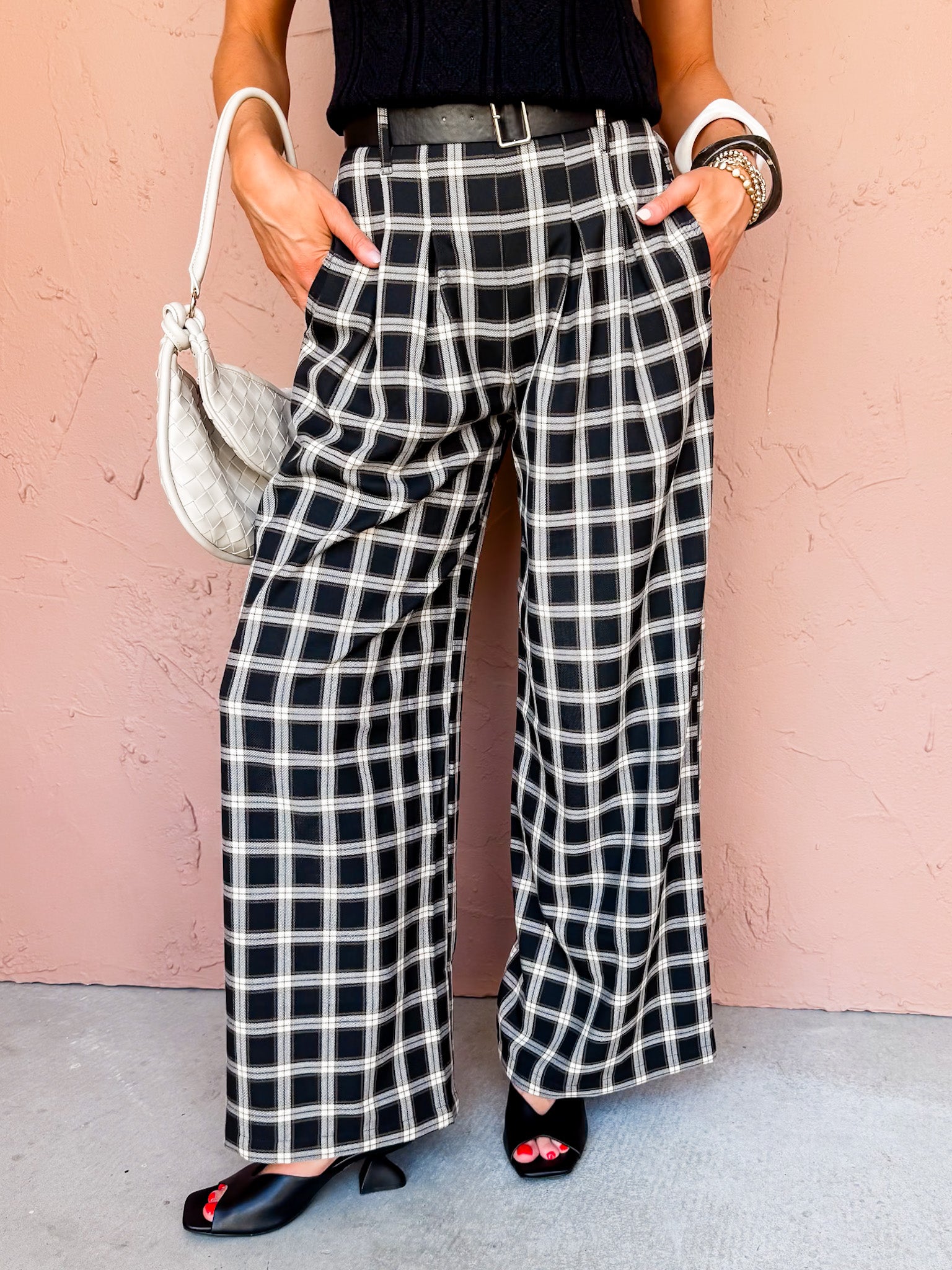Found You Plaid Wide Leg Pants