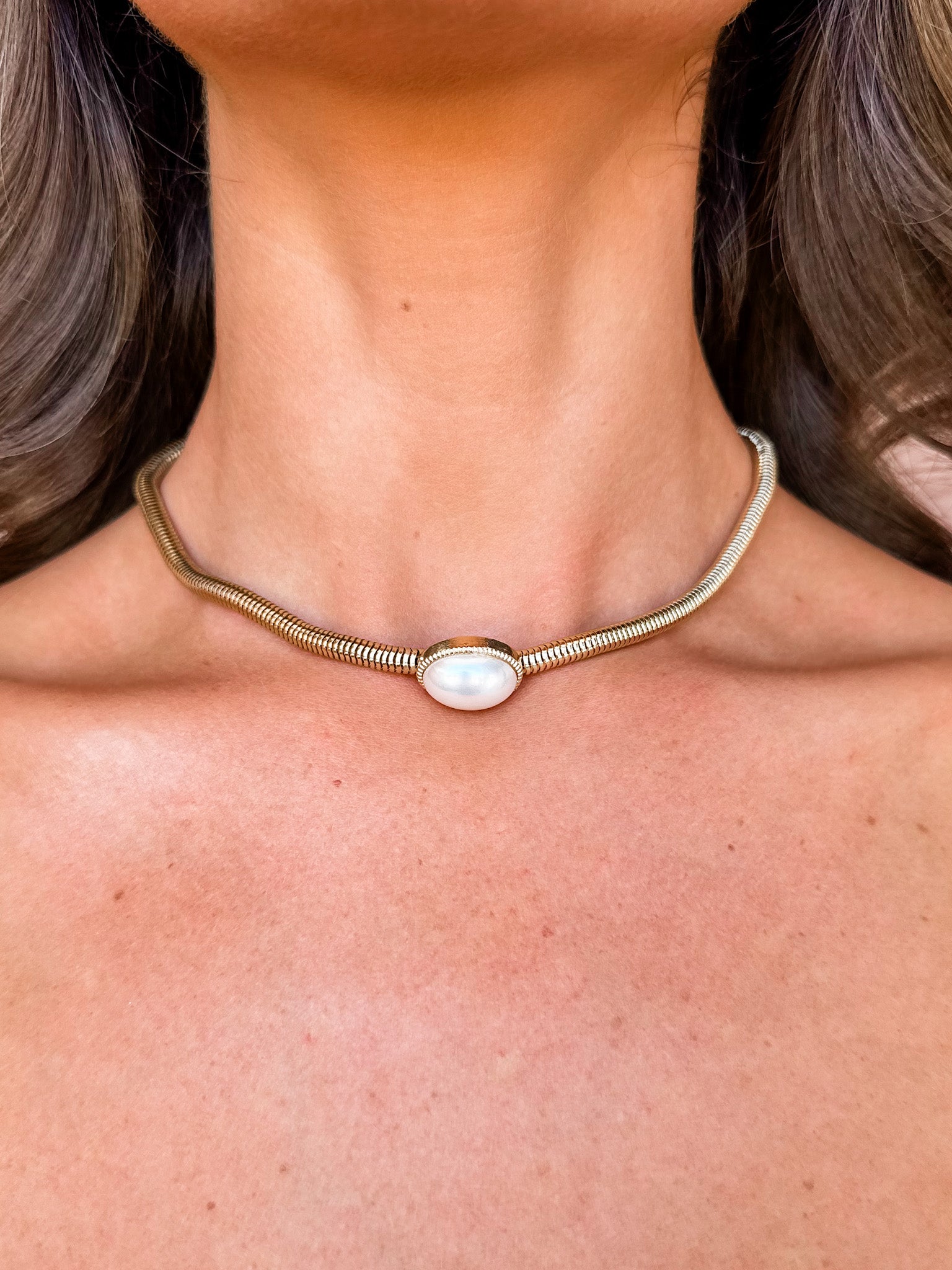 Fun Escapade Oval Pendant Necklace