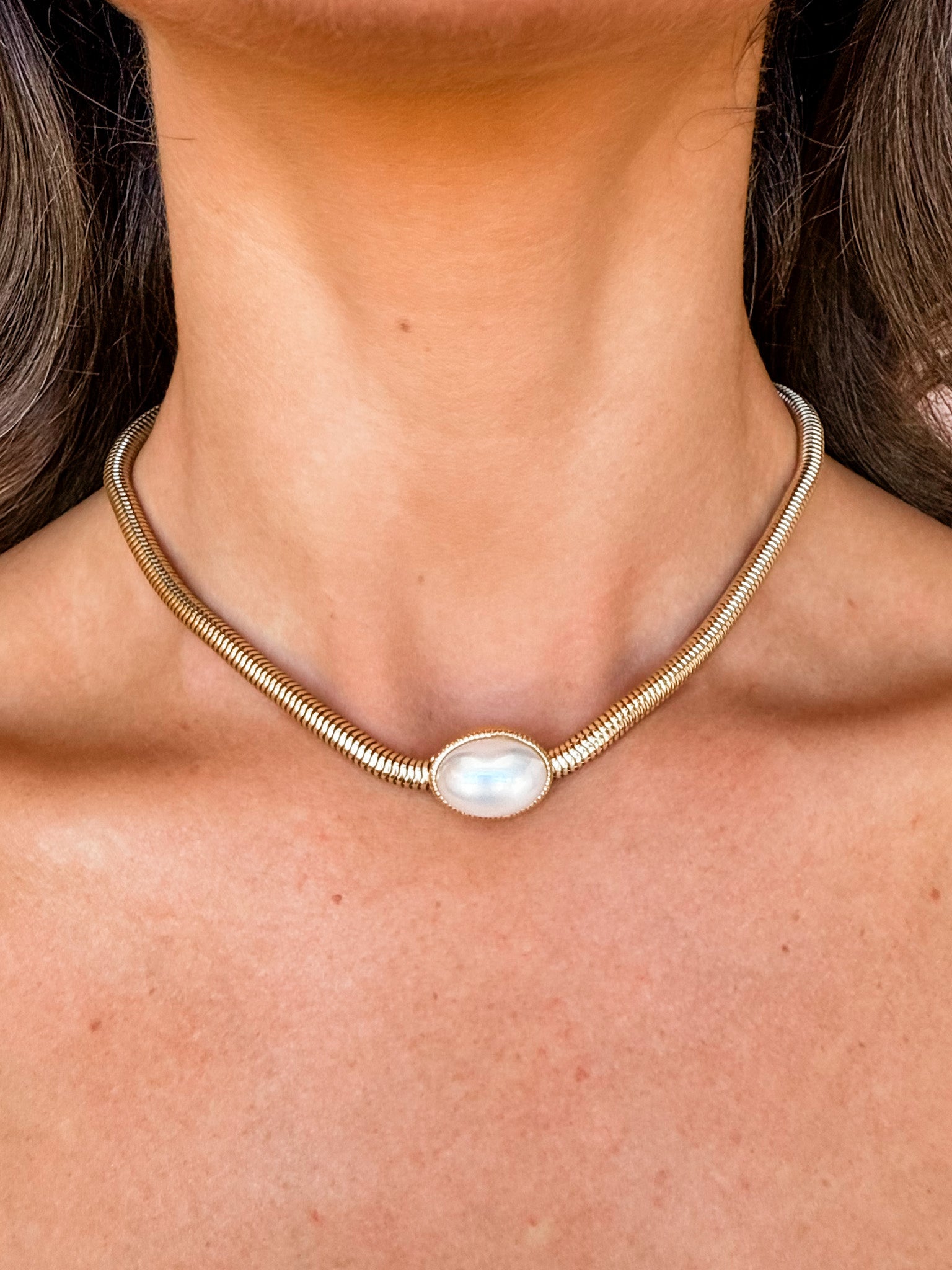 Fun Escapade Oval Pendant Necklace