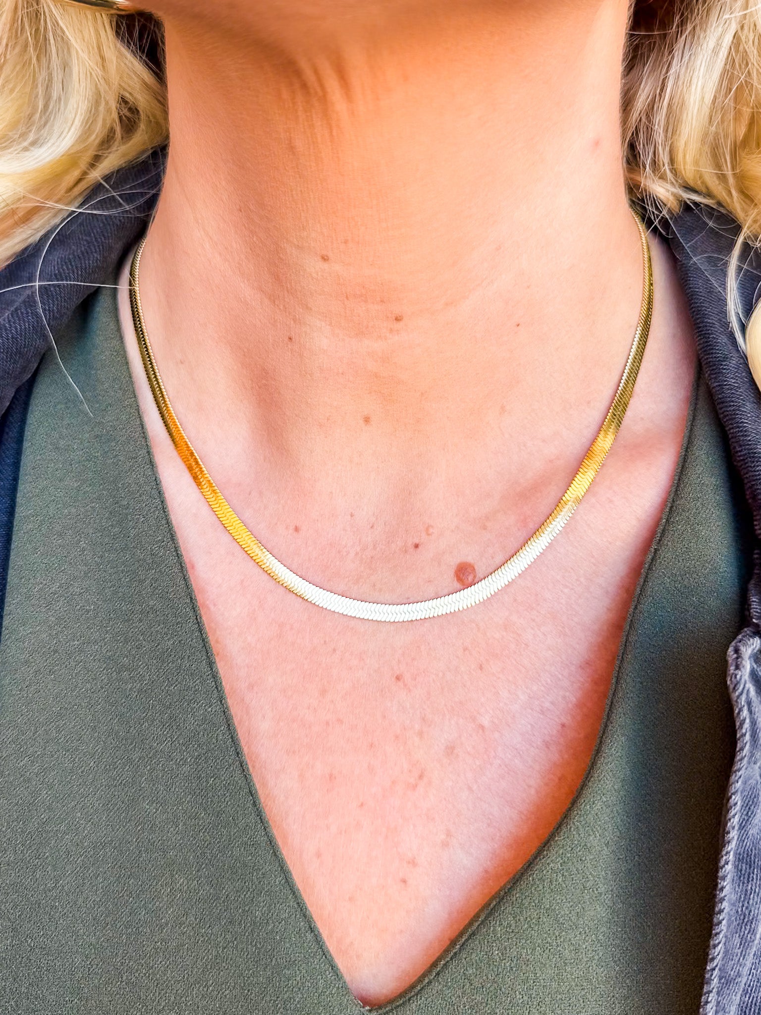 Keep Your Composure Herringbone Necklace