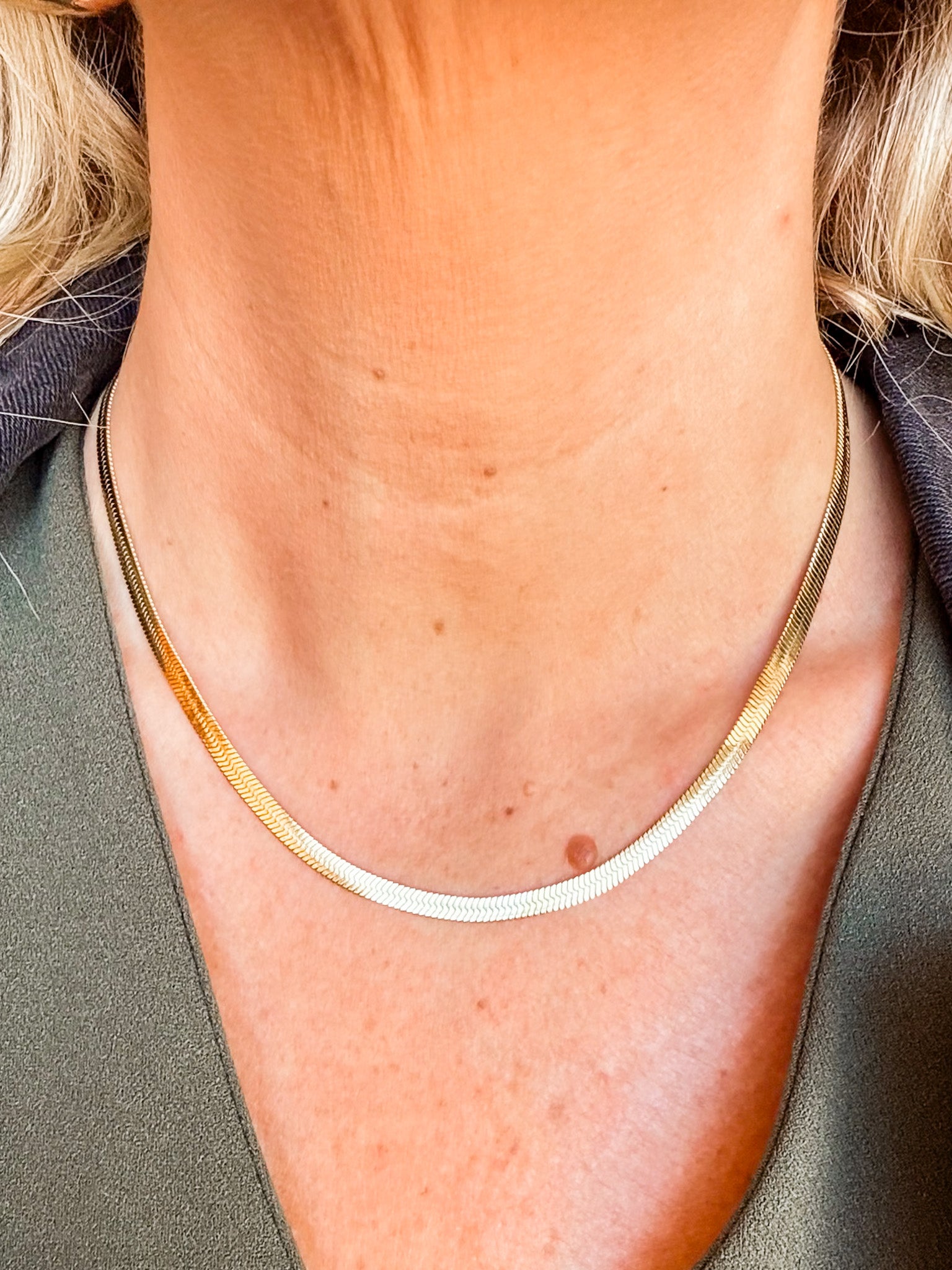 Keep Your Composure Herringbone Necklace