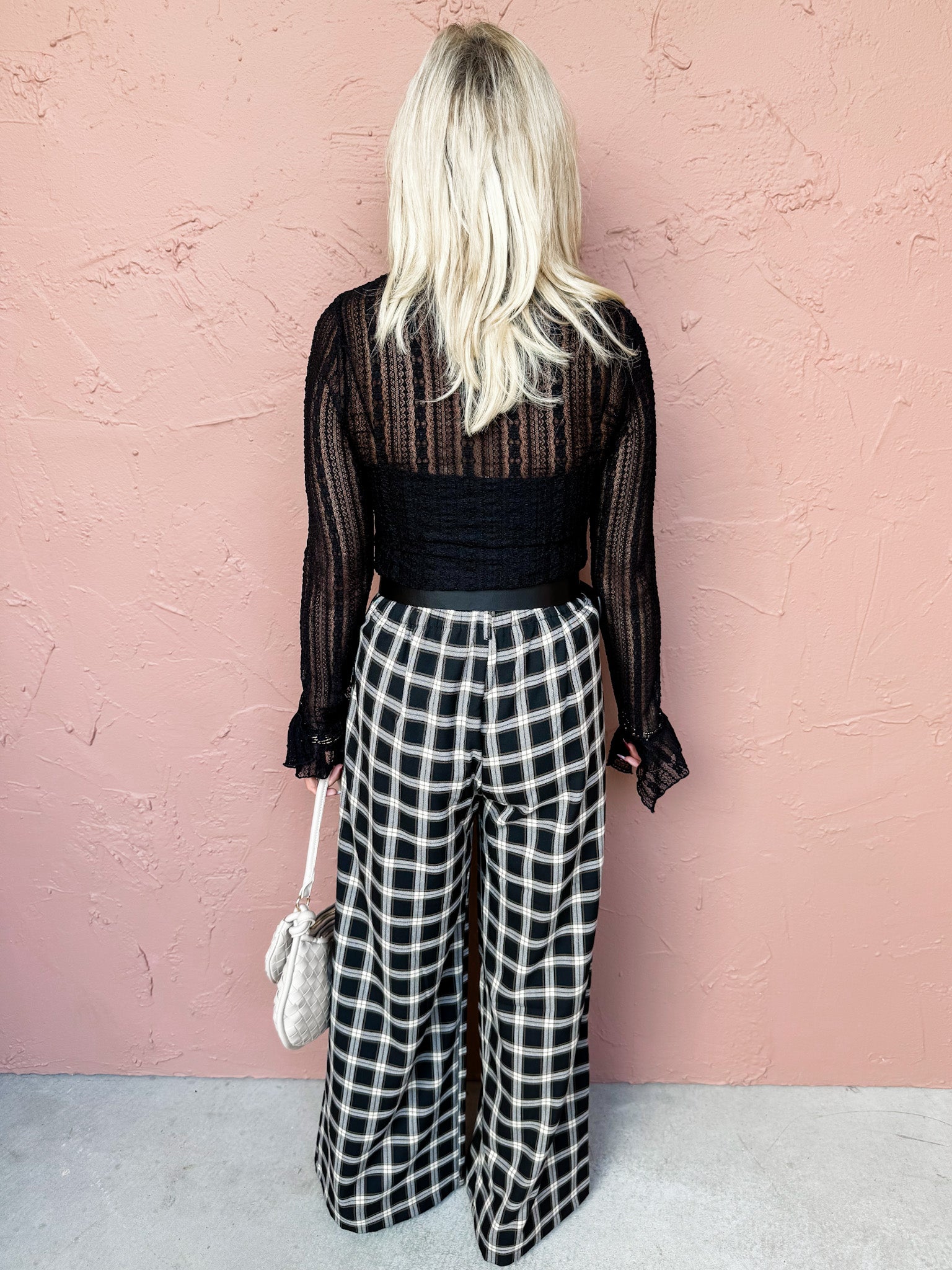 Onyx Night Lace Henley Top