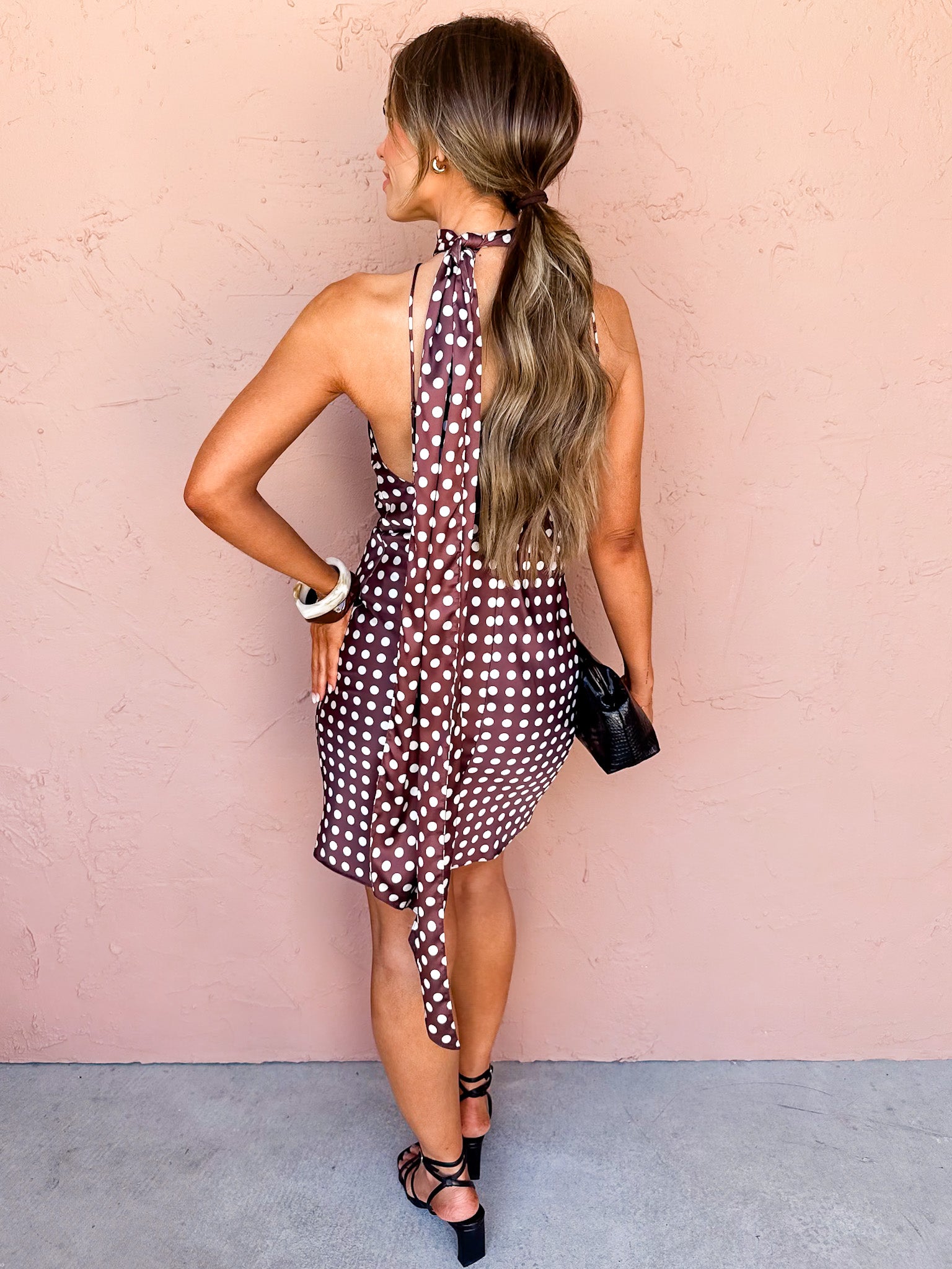 Spot On Polka Dot Satin Mini Dress