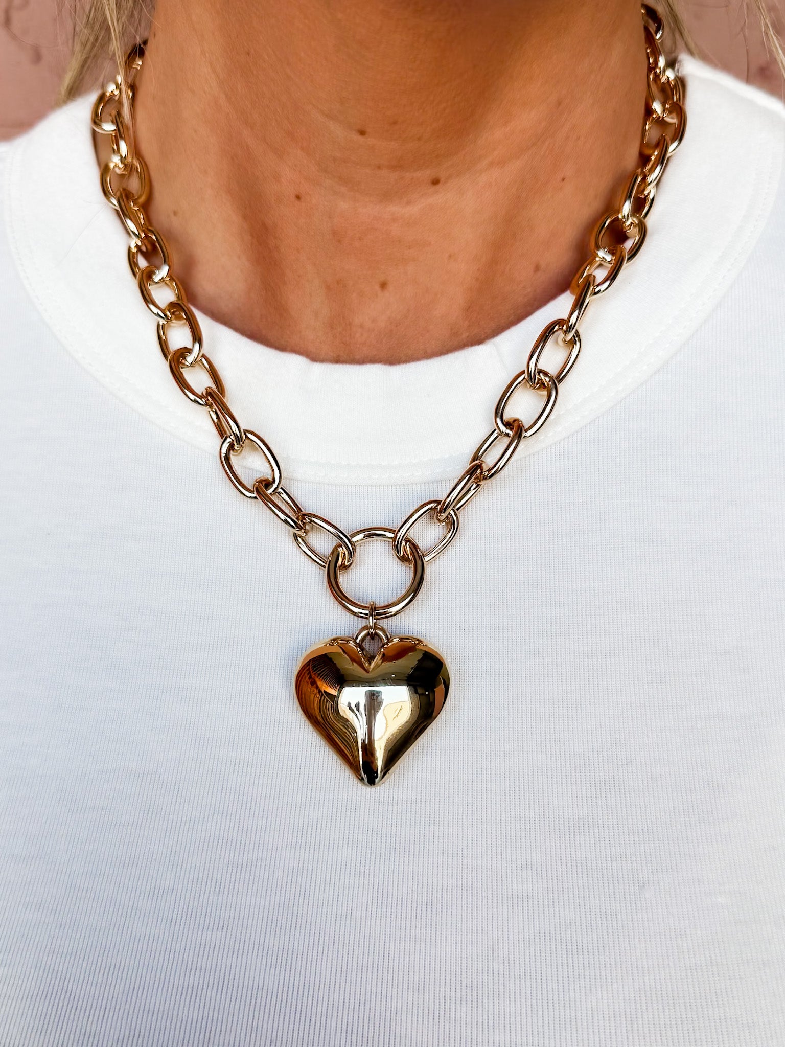 All My Love Puffy Heart Necklace